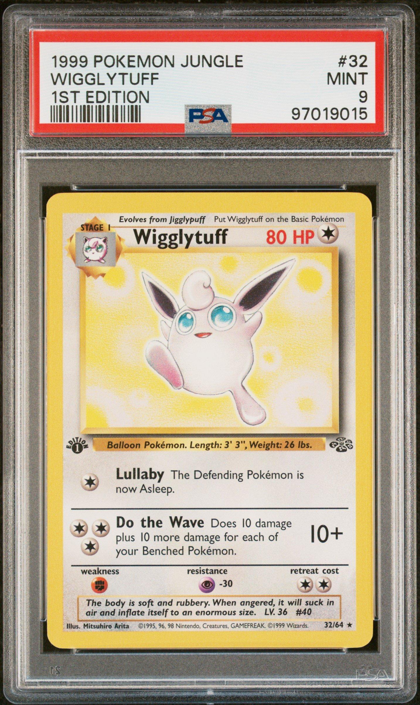 1999 wigglytuff pokemon card Wigglytuff 1999 Jungle #32/64 Unlimited Price Guide