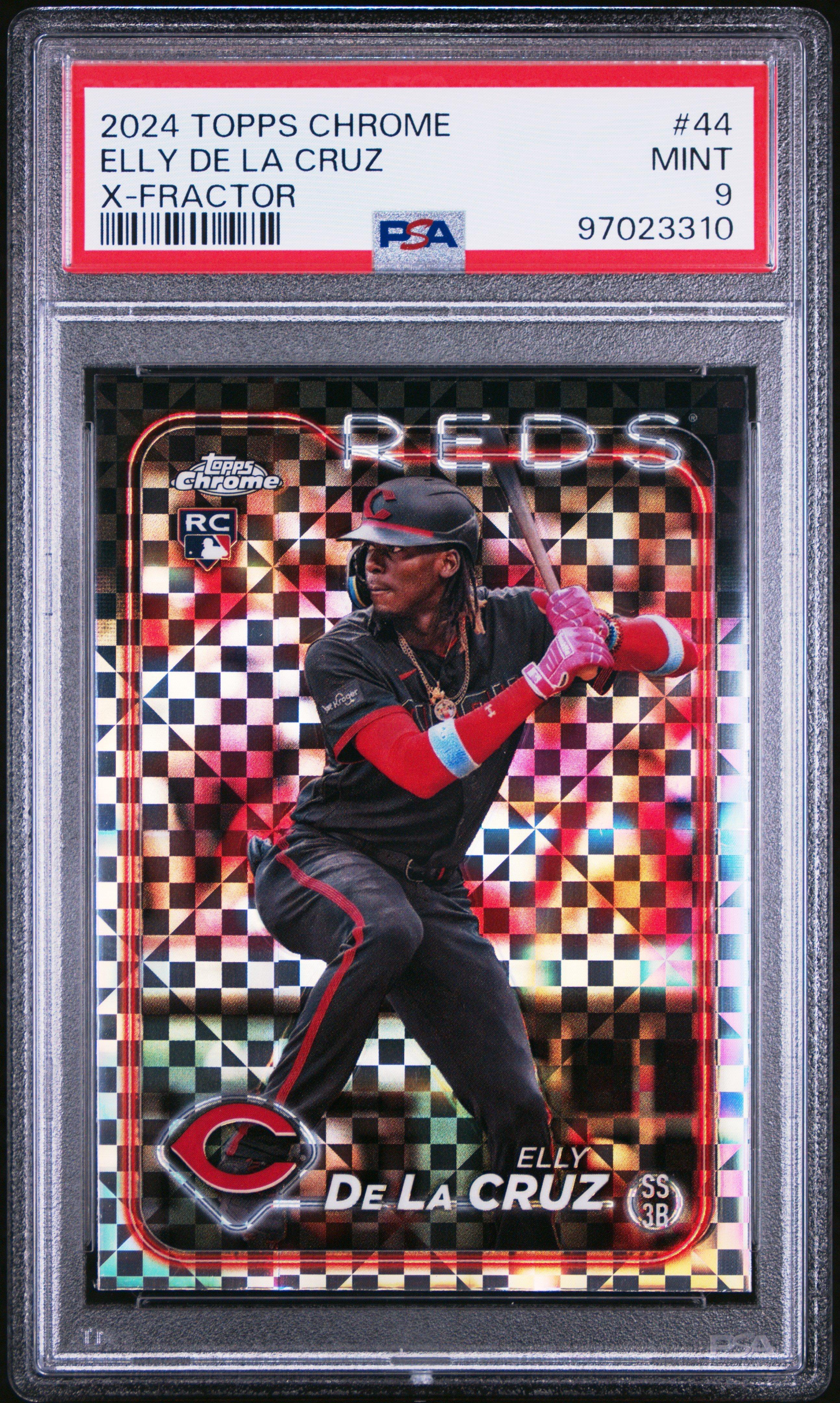 2024 Topps Chrome 44 Elly De La Cruz X-fractor PSA 9