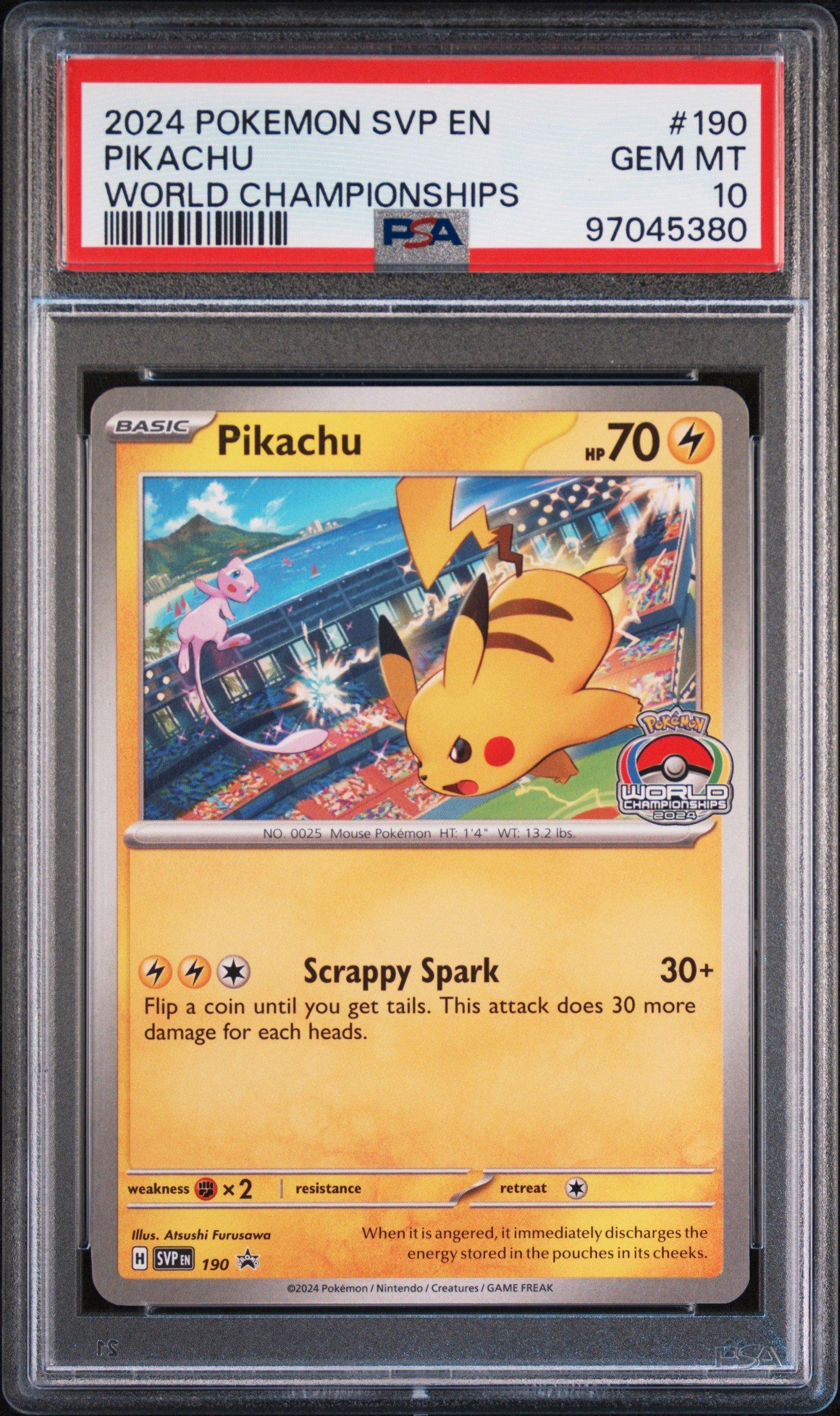2024 Pokemon Svp En-sv Black Star Promo 190 Pikachu World