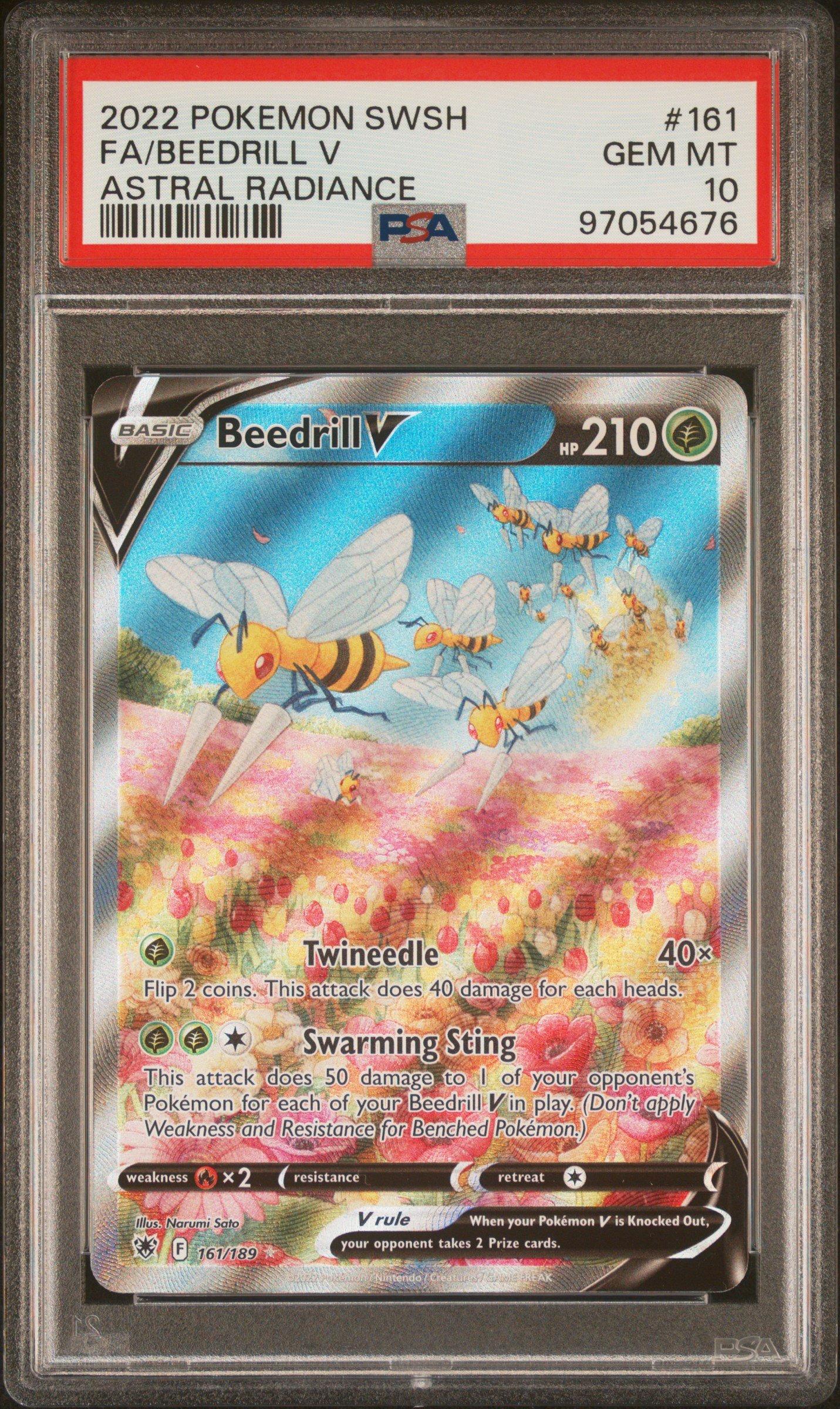 2022 Pokemon Sword & Shield Astral Radiance 161 Full Art/beedrill V PSA 10  Graded Card | GameStop