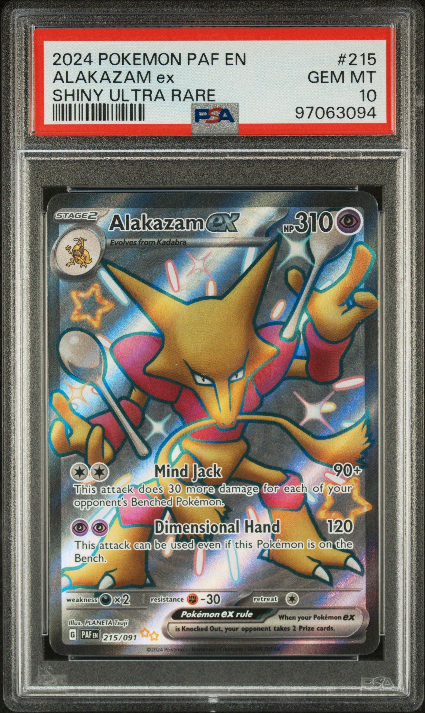 2024 Pokemon Paf En-paldean Fates 215 Alakazam Ex Shiny Ultra Rare
