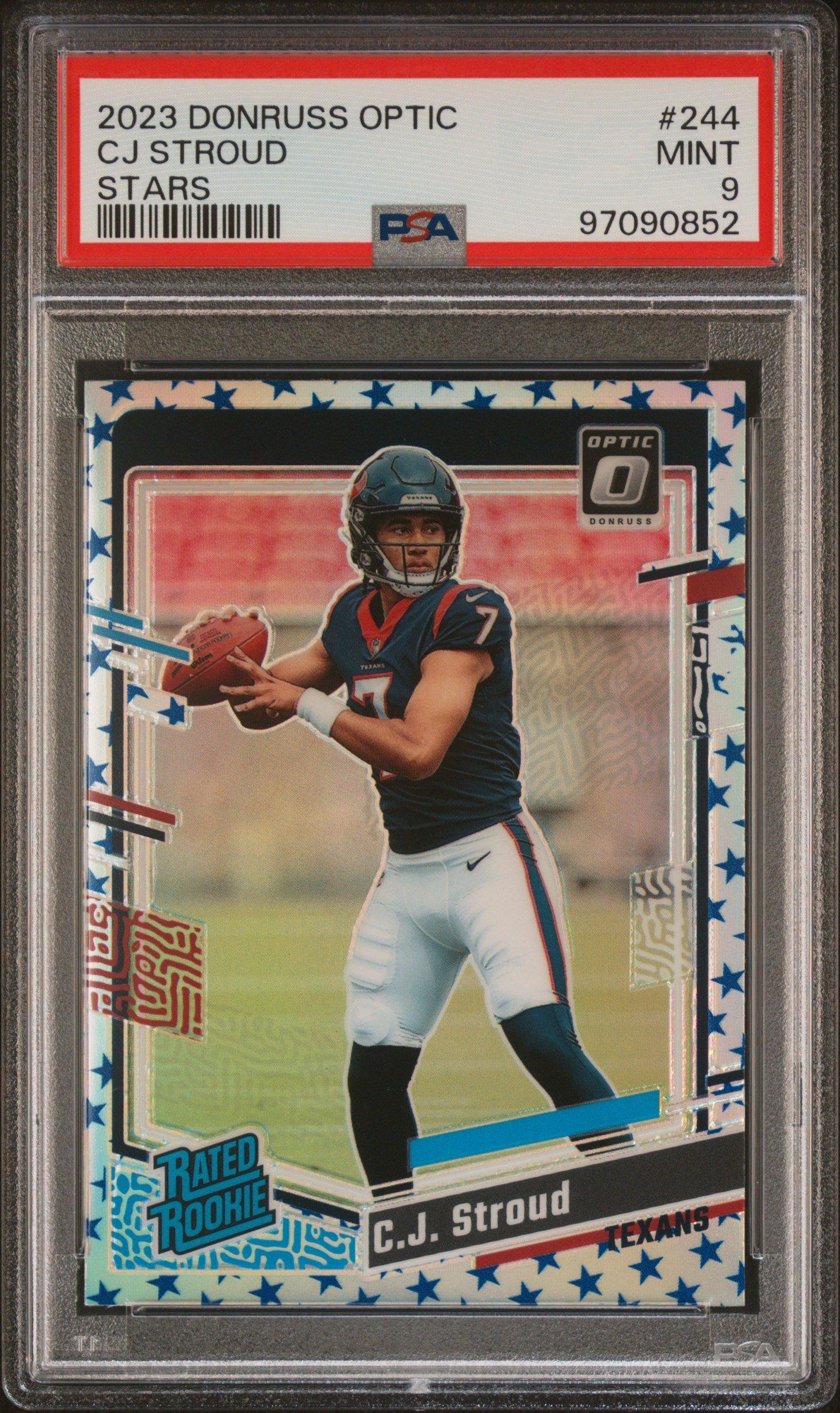 2023 Panini Donruss Optic 244 Cj Stroud Stars PSA 9