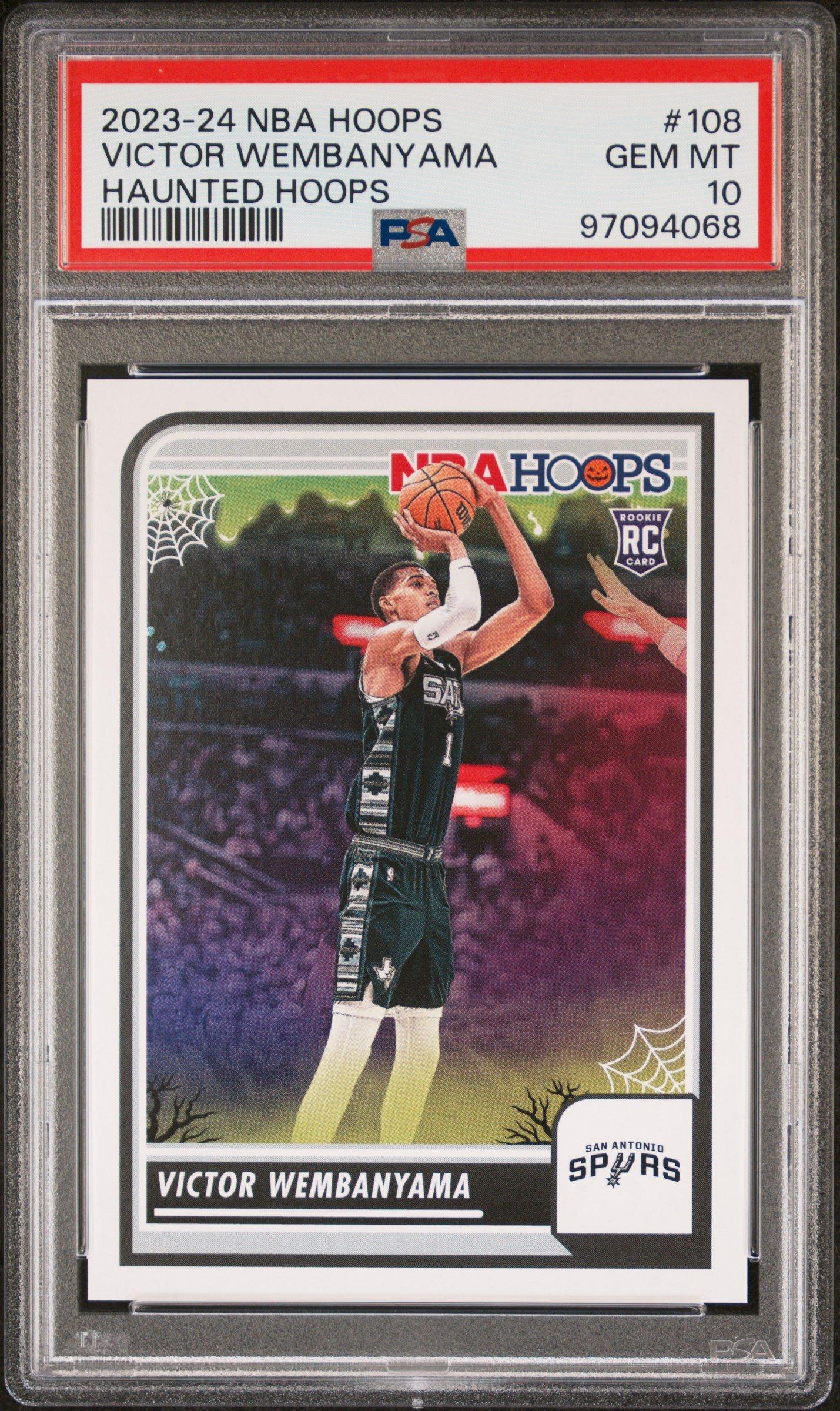 2023 Panini Haunted Hoops 108 Victor Wembanyama PSA 10 Graded Card