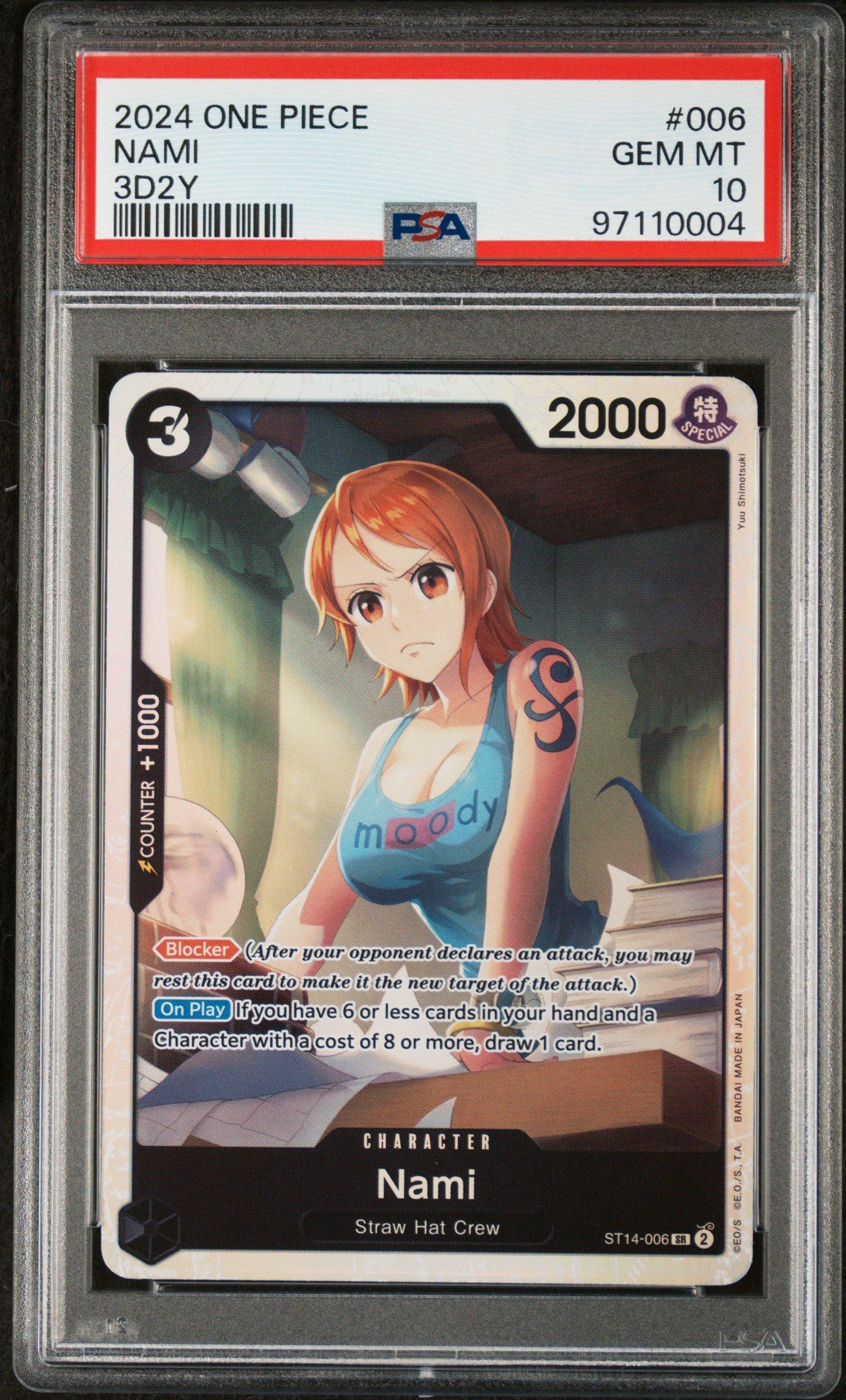 2024 One Piece OP06 Nami ST01-007 TR Treasure Rare PSA 10