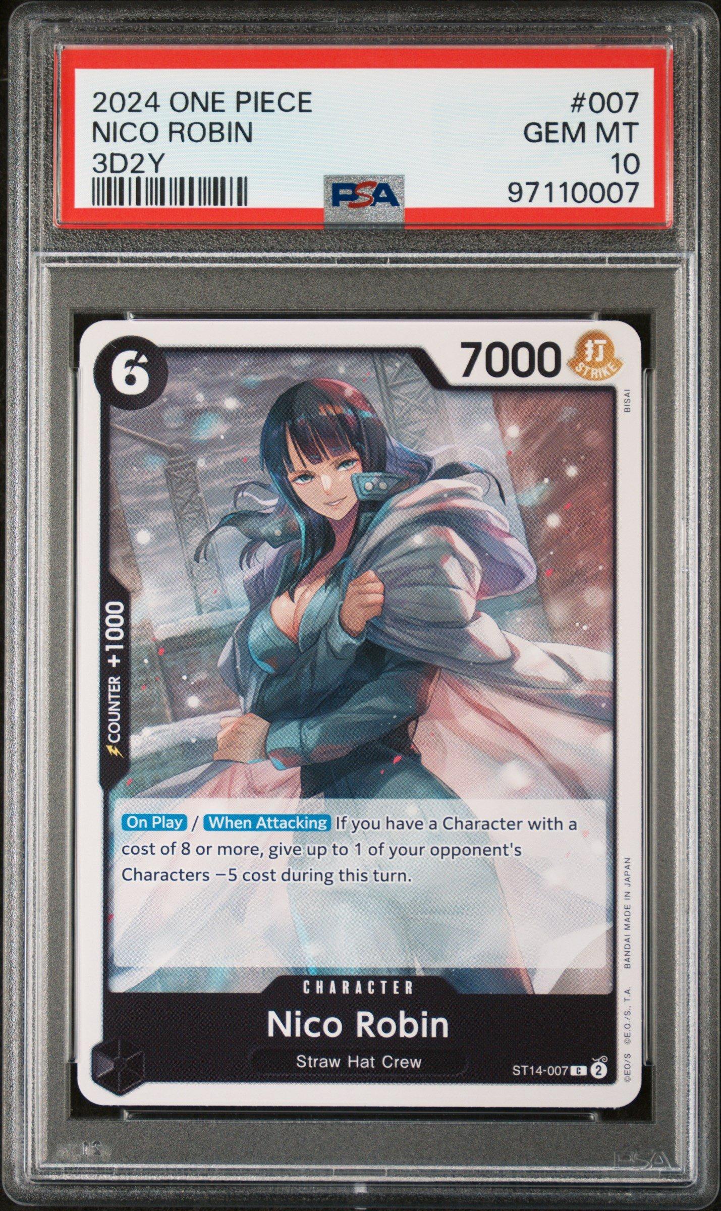 PSA10 Nico Robin Leader Parallel OP09-062 One Piece Card