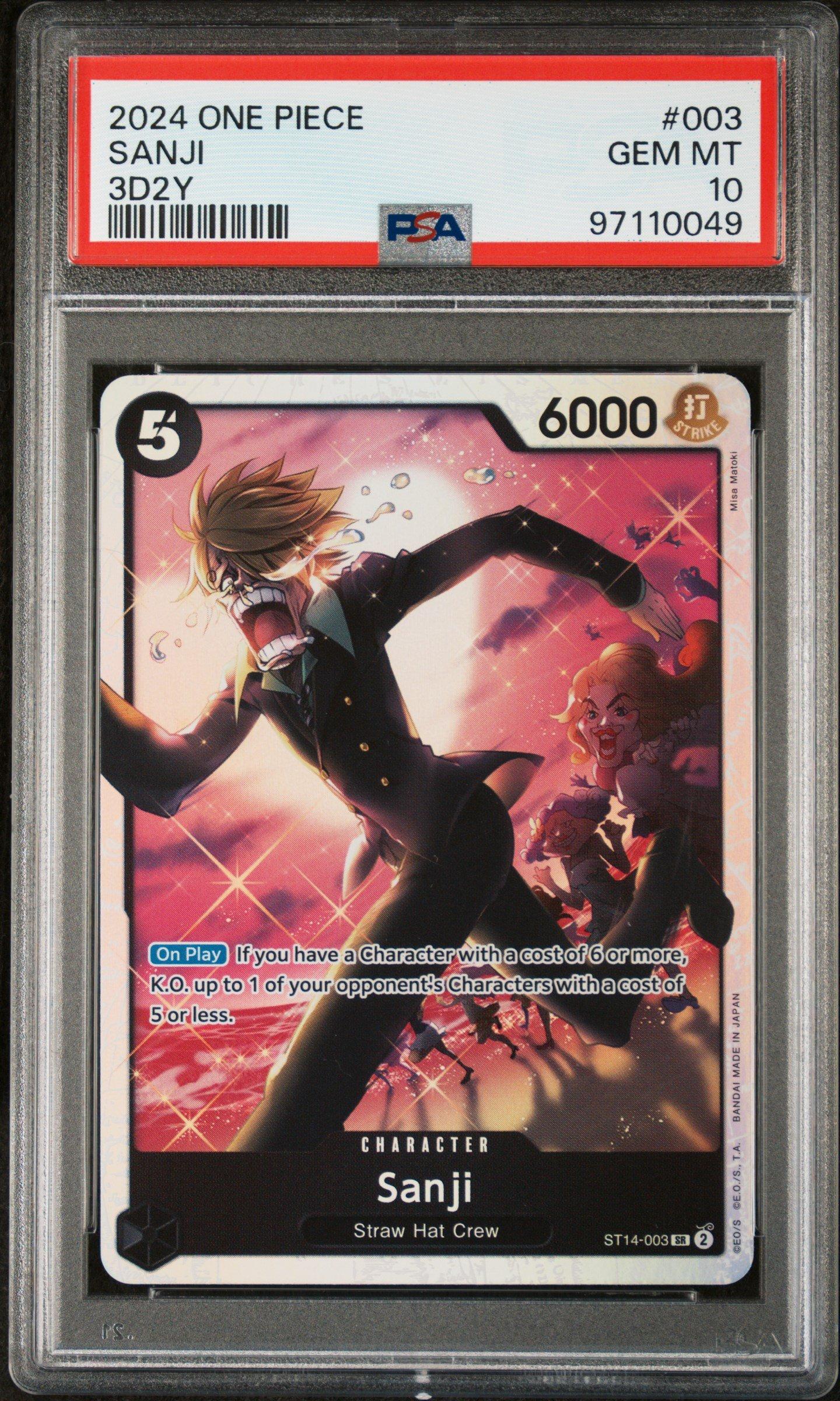 2024 One Piece Starter Deck-3d2y 003 Sanji PSA 10 | GameStop