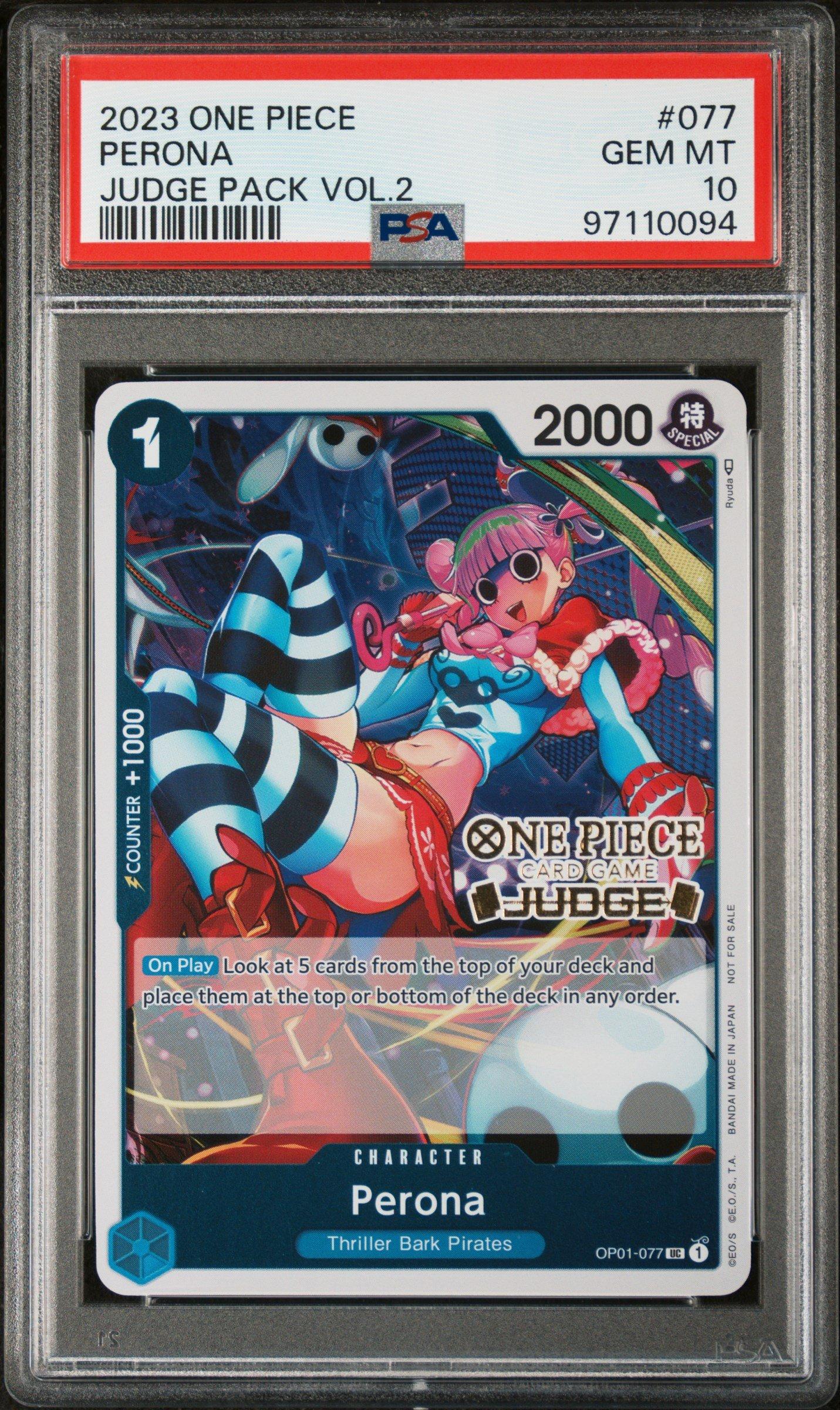 2023 ONE PIECE ペローナ PSA 10 PSA 10 Perona EB03-045 SP SR Parallel ONE PIECE Card Heroines
