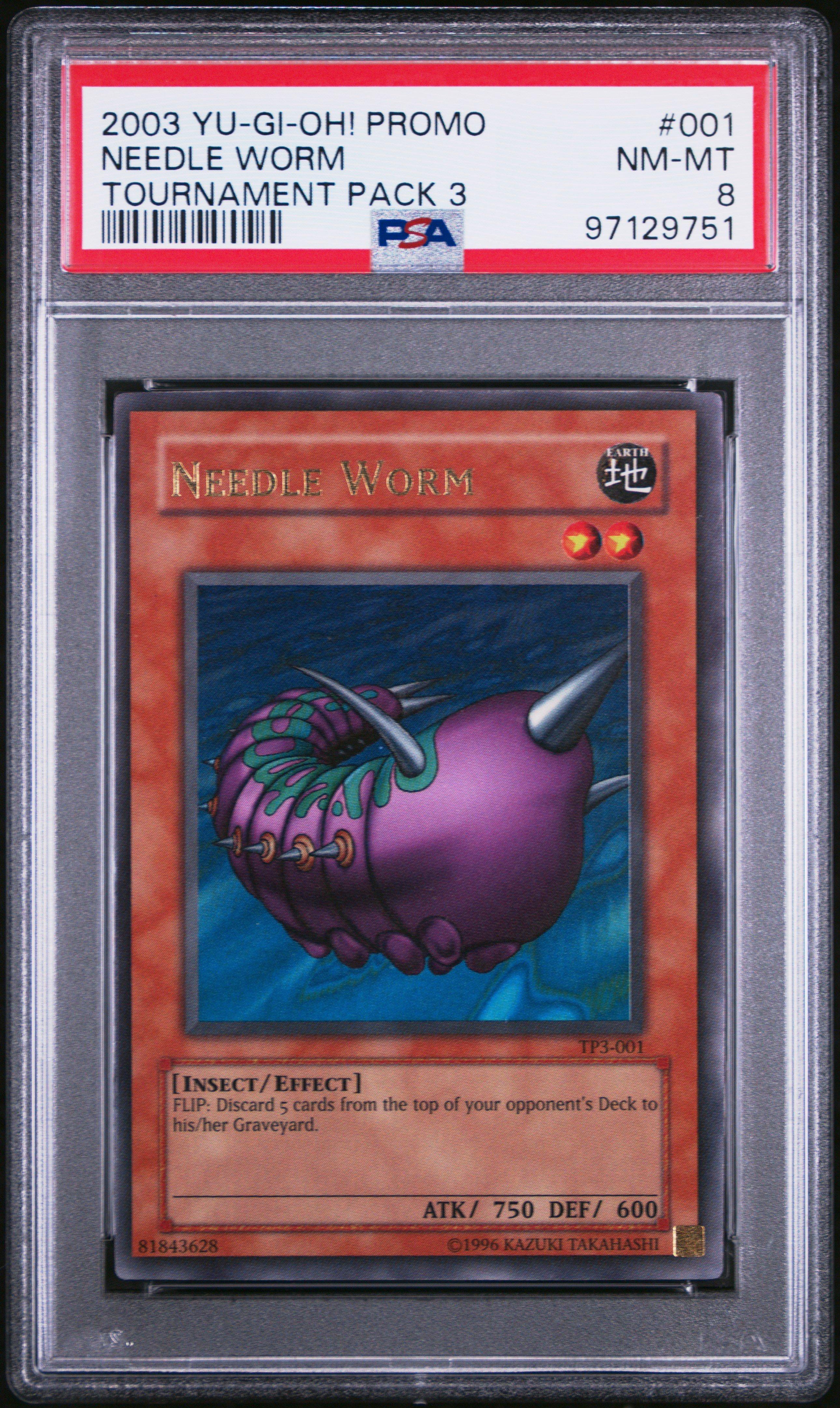 2003 Yu-gi-oh! Promo Tp3-tournament Pack 3 001 Needle Worm PSA 8