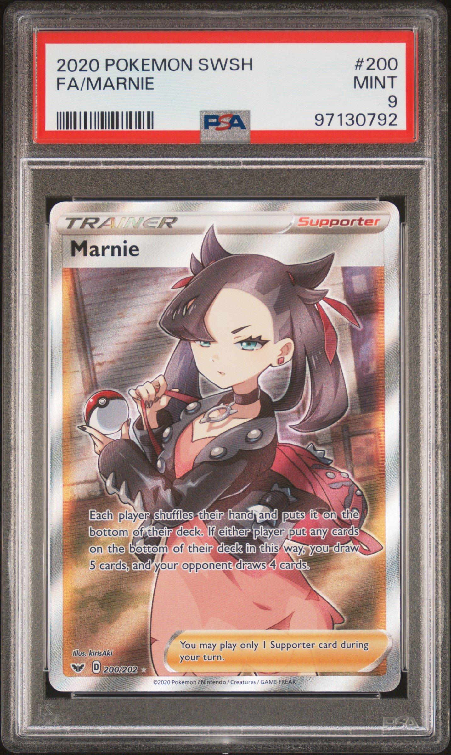 PSA 9 2020年 英語版 マリィMarnie ポケモン　海外 2020 Pokemon Sword & Shield 200 Full Art/marnie PSA 9 Graded Card