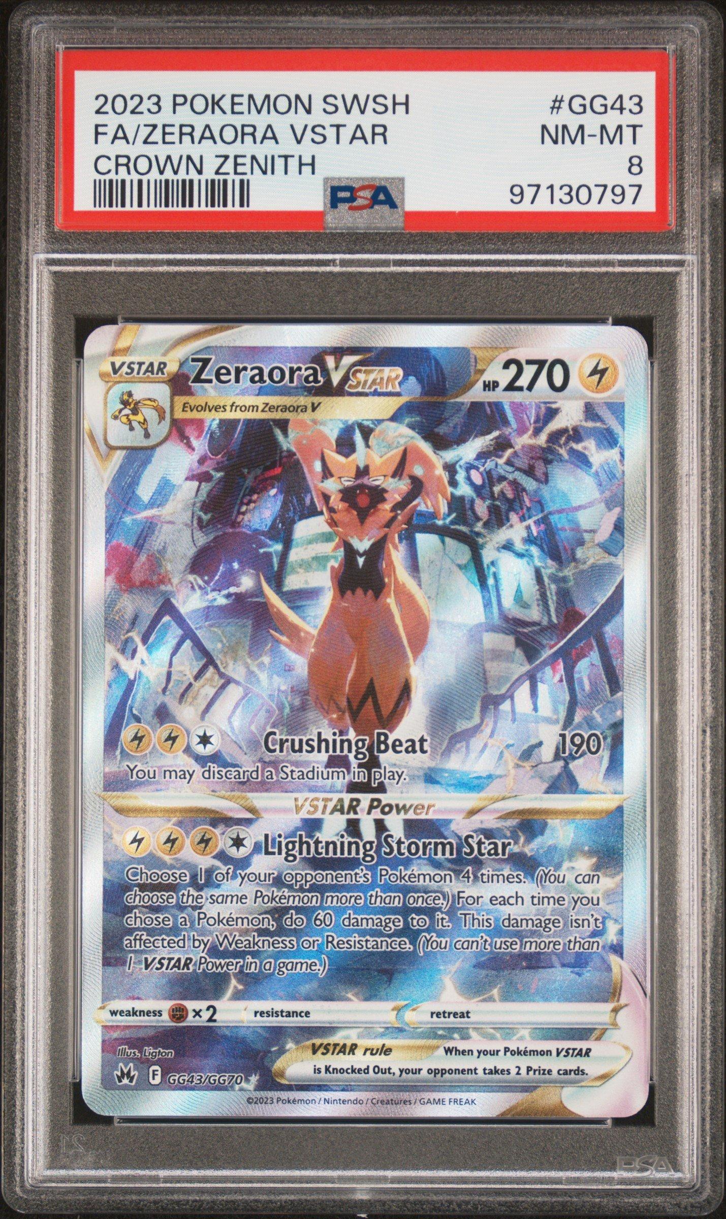 ポケモンカード PSA 2023 Pokemon Sword And Shield Crown Zenith Gg43 Full Art/zeraora