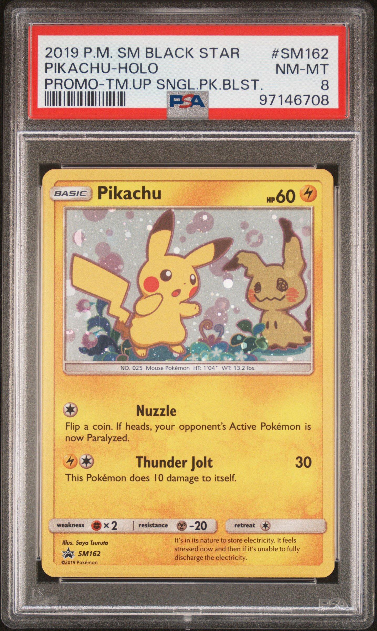 2019 Pokemon Sm Black Star Promo Sm162 Pikachu-holo Team Up Single