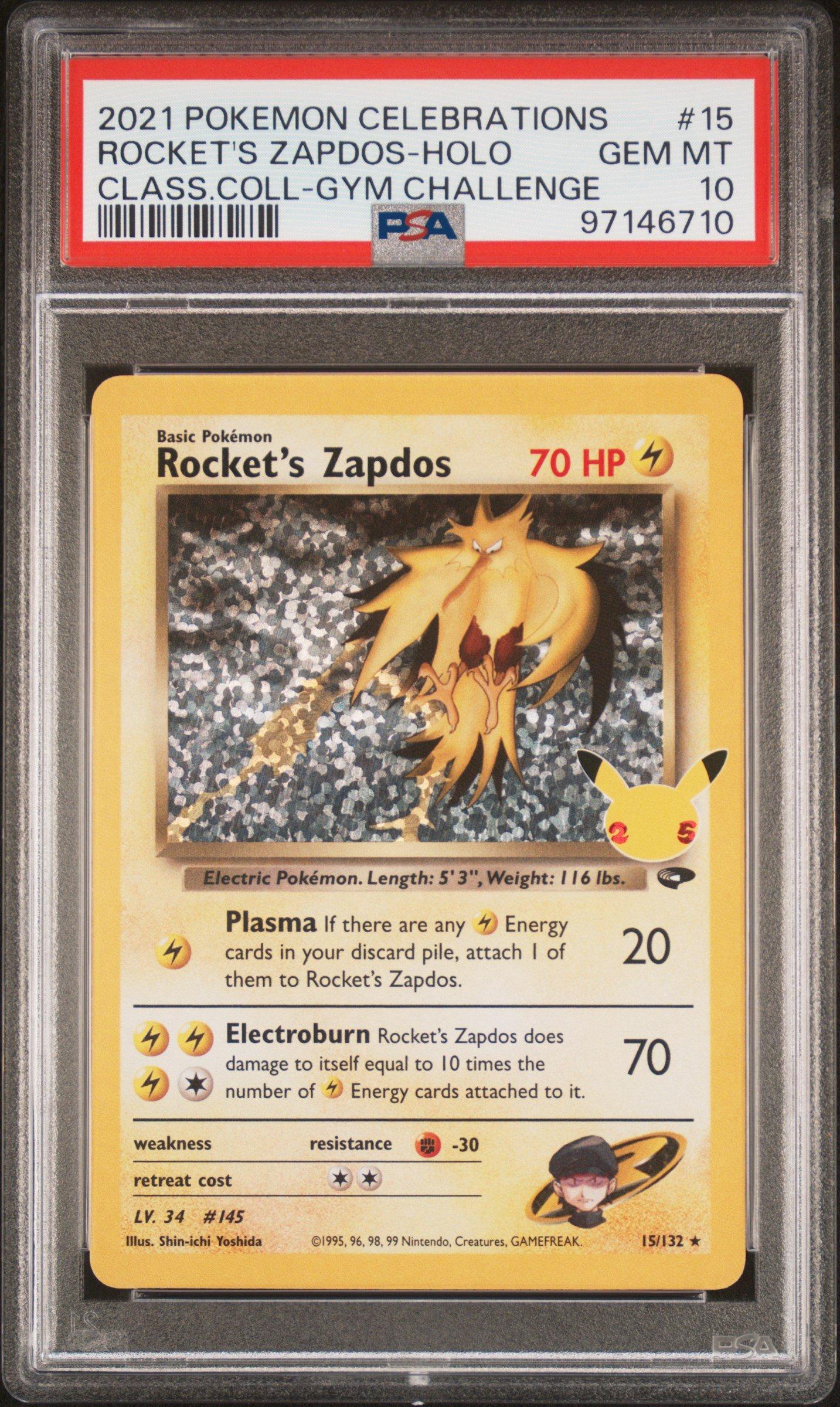 2021 Pokemon Celebrations Classic Collection 15 Rocket's Zapdos