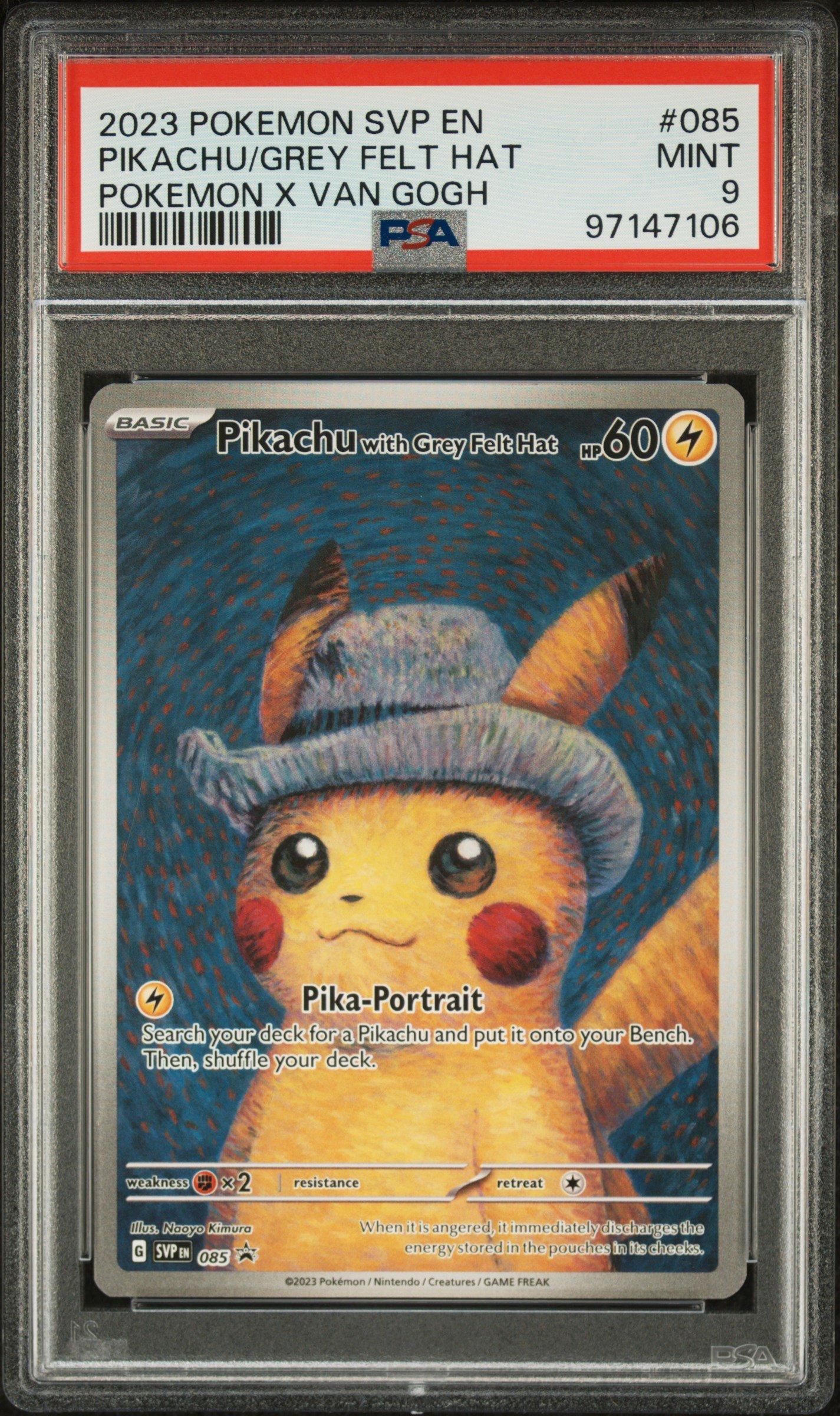 ろ*ぼ様 ゴッホピカチュウ 085 SVP Pikachu With Grey 2023 Pokemon Svp En-sv Black Star Promo 085 Pikachu With Grey Felt