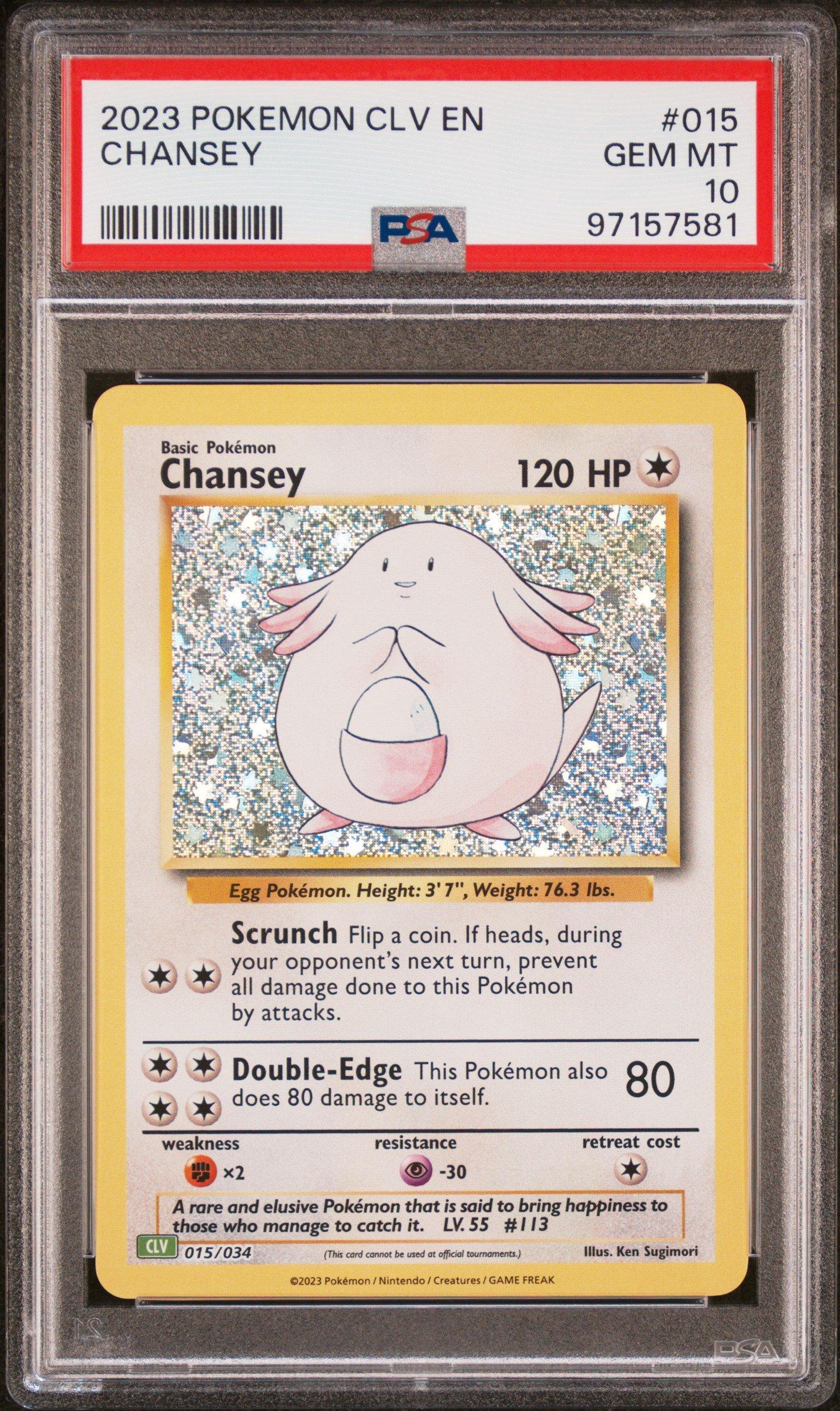 Chansey Pokémon Card HP 120 Lucky Attack Rare Collectible