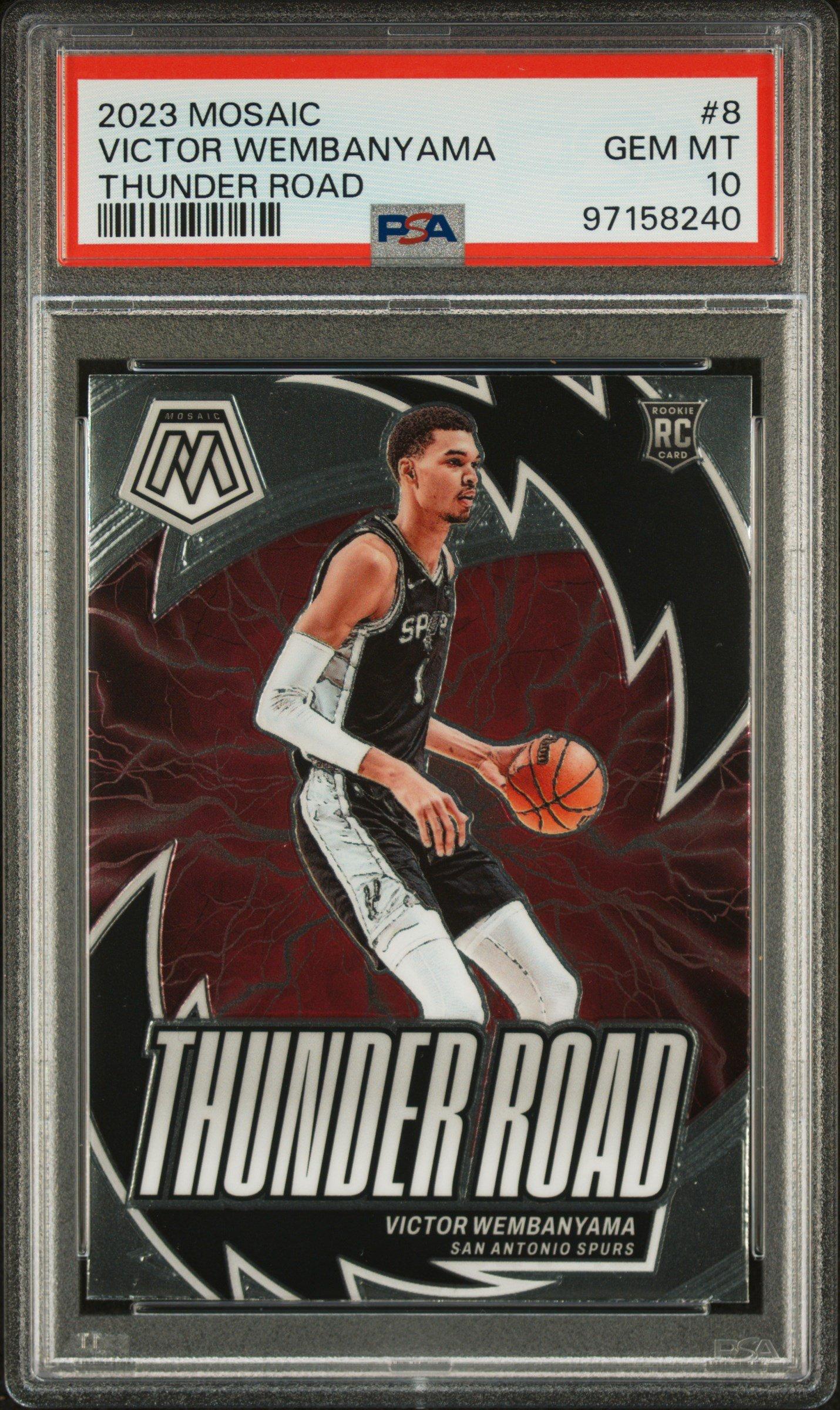 2023 Panini Mosaic Thunder Road 8 Victor Wembanyama PSA 10