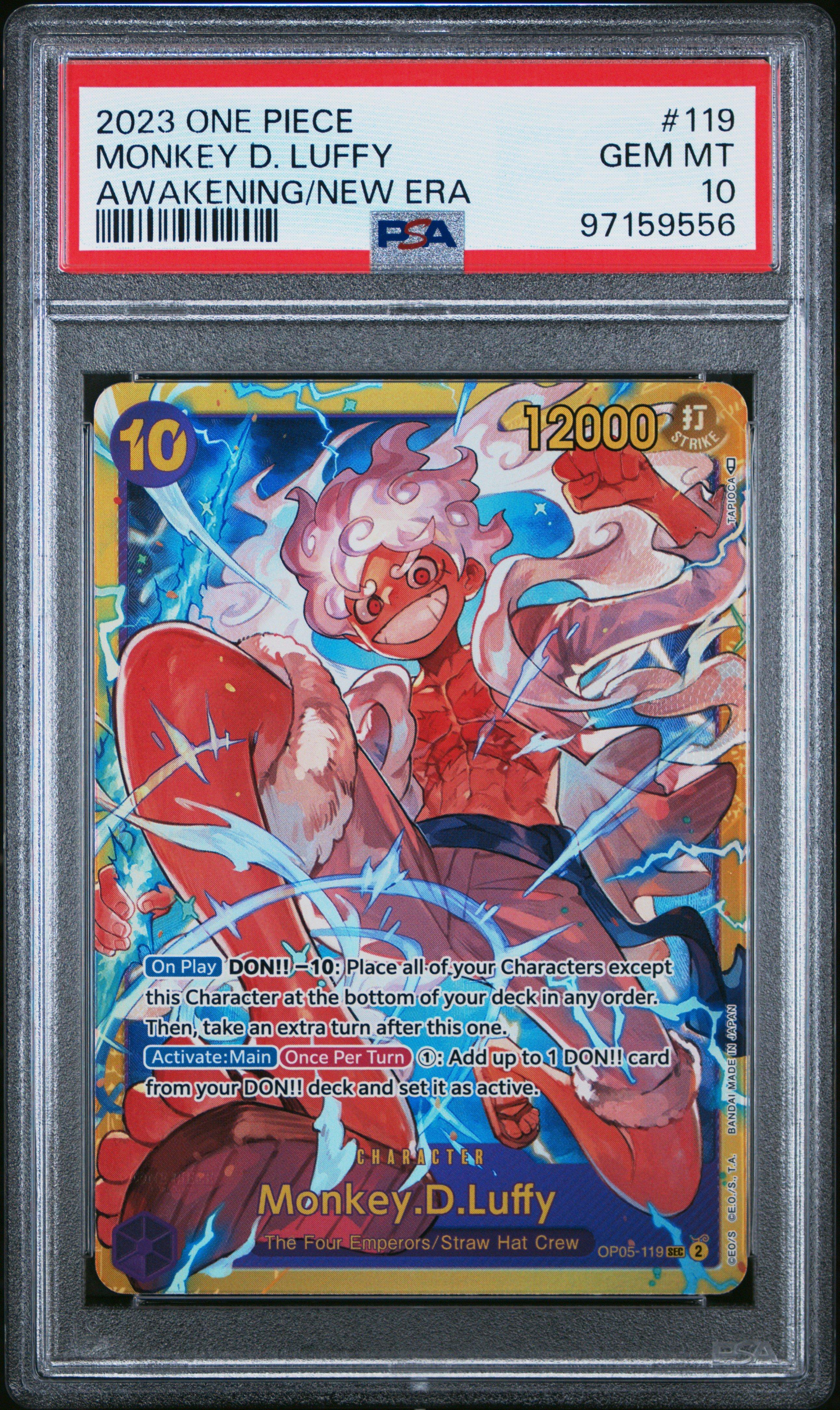2023 One Piece Awakening Of The New Era 119 Monkey D. Luffy PSA 10 ...