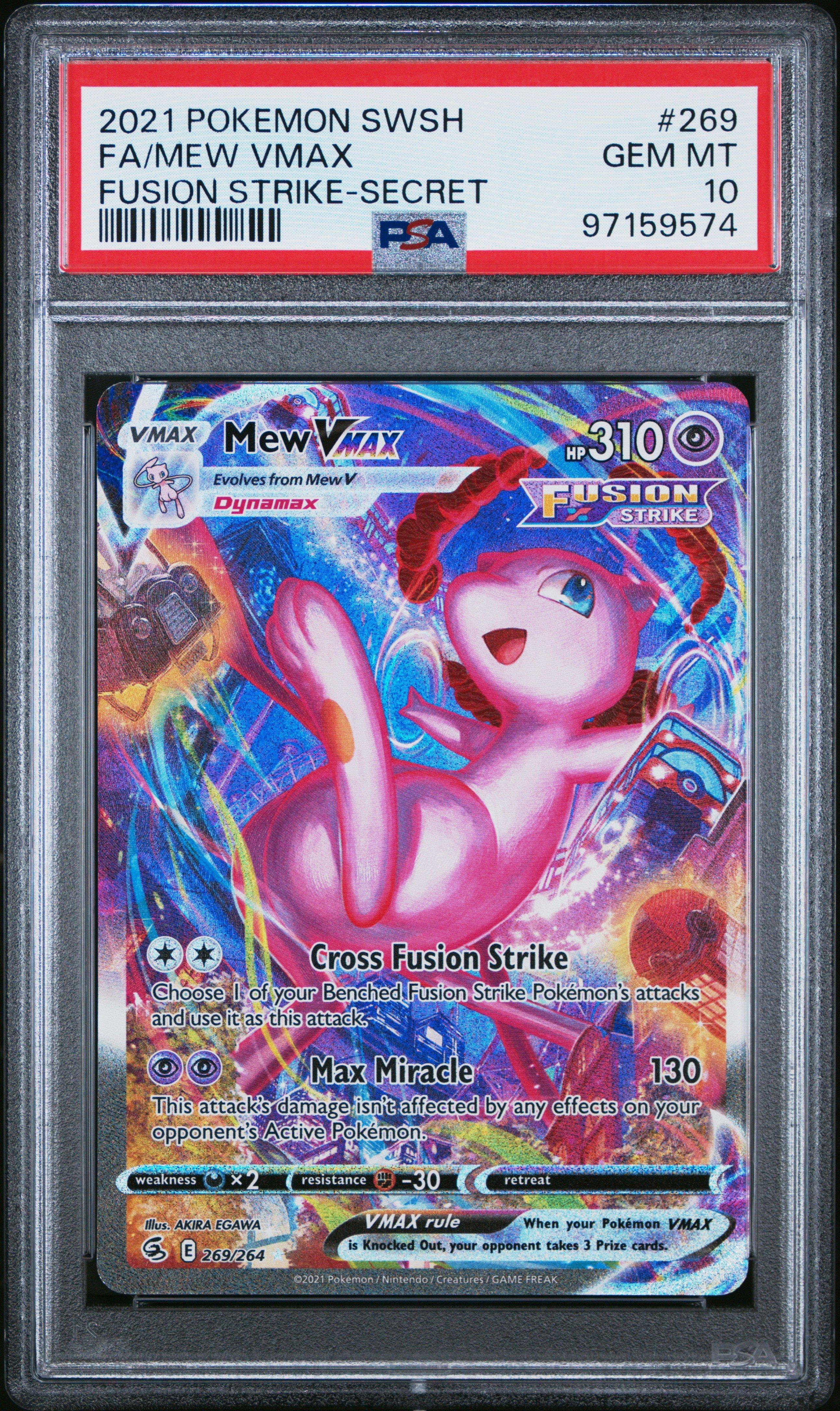 2021 Pokemon Sword & Shield Fusion Strike 269 Full Art/mew Vmax