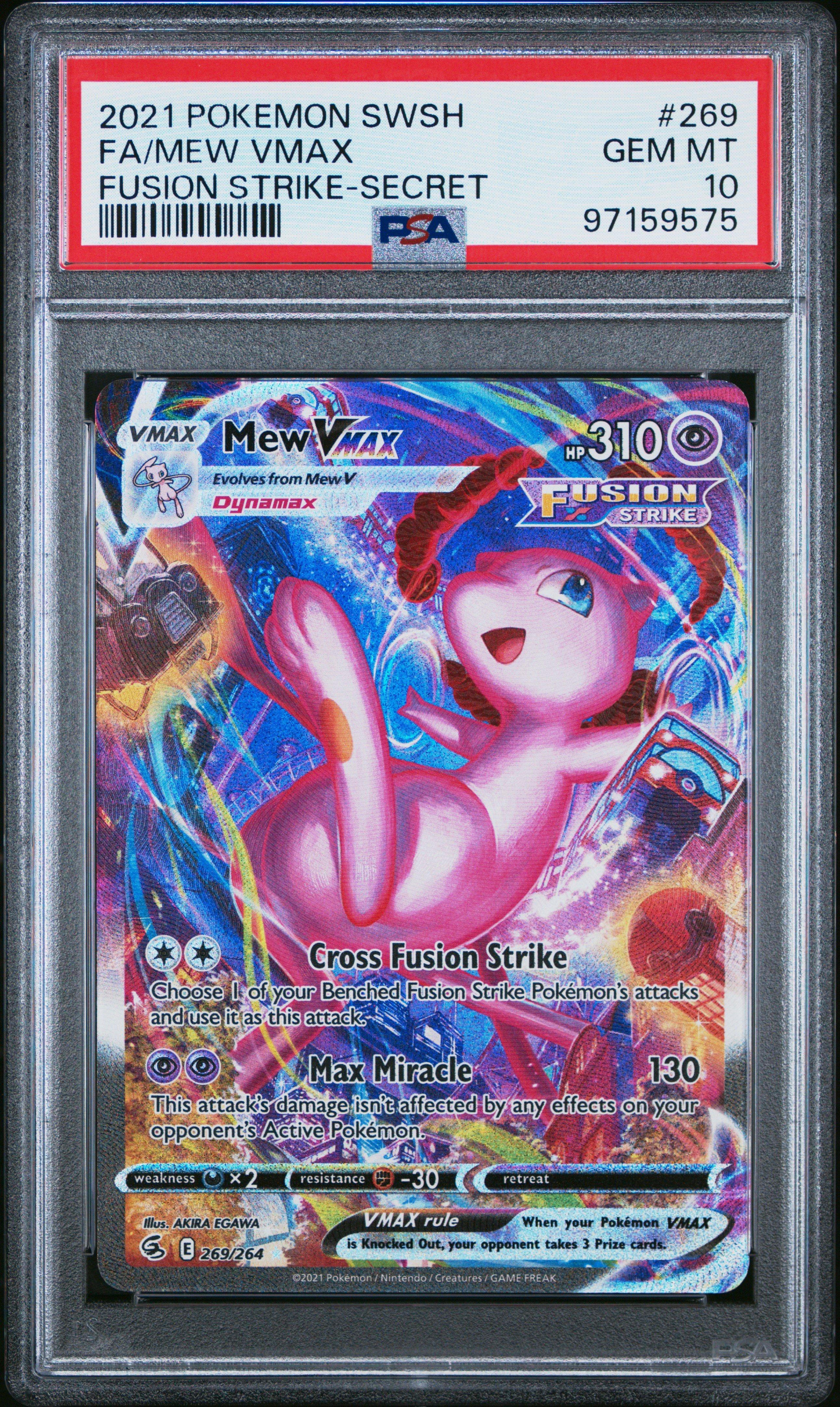 2021 Pokemon Sword & Shield Fusion Strike 269 Full Art/mew Vmax