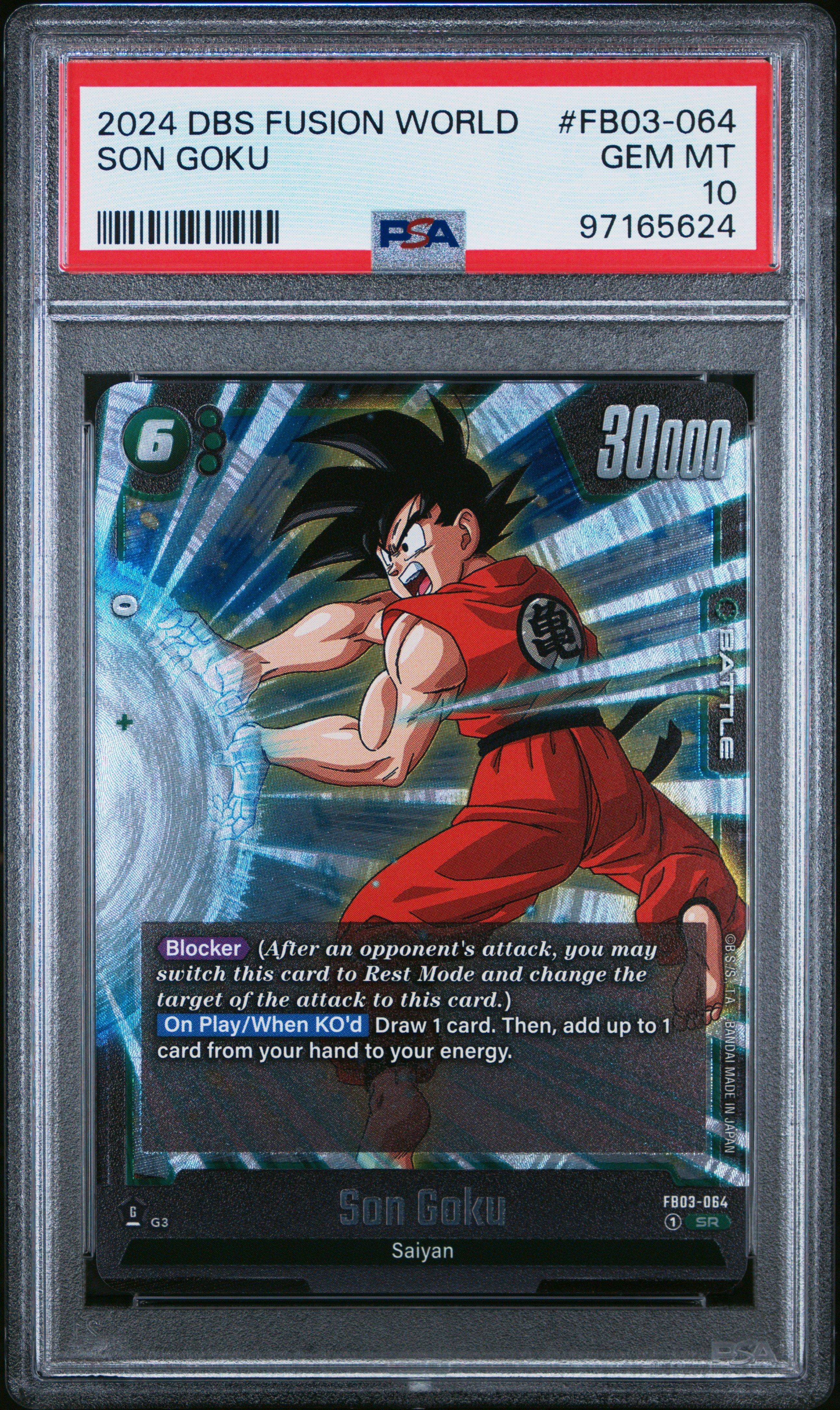 2024 Dragon Ball Super Card Game Fusion World Raging Roar Fb03-064 Son Goku PSA 10