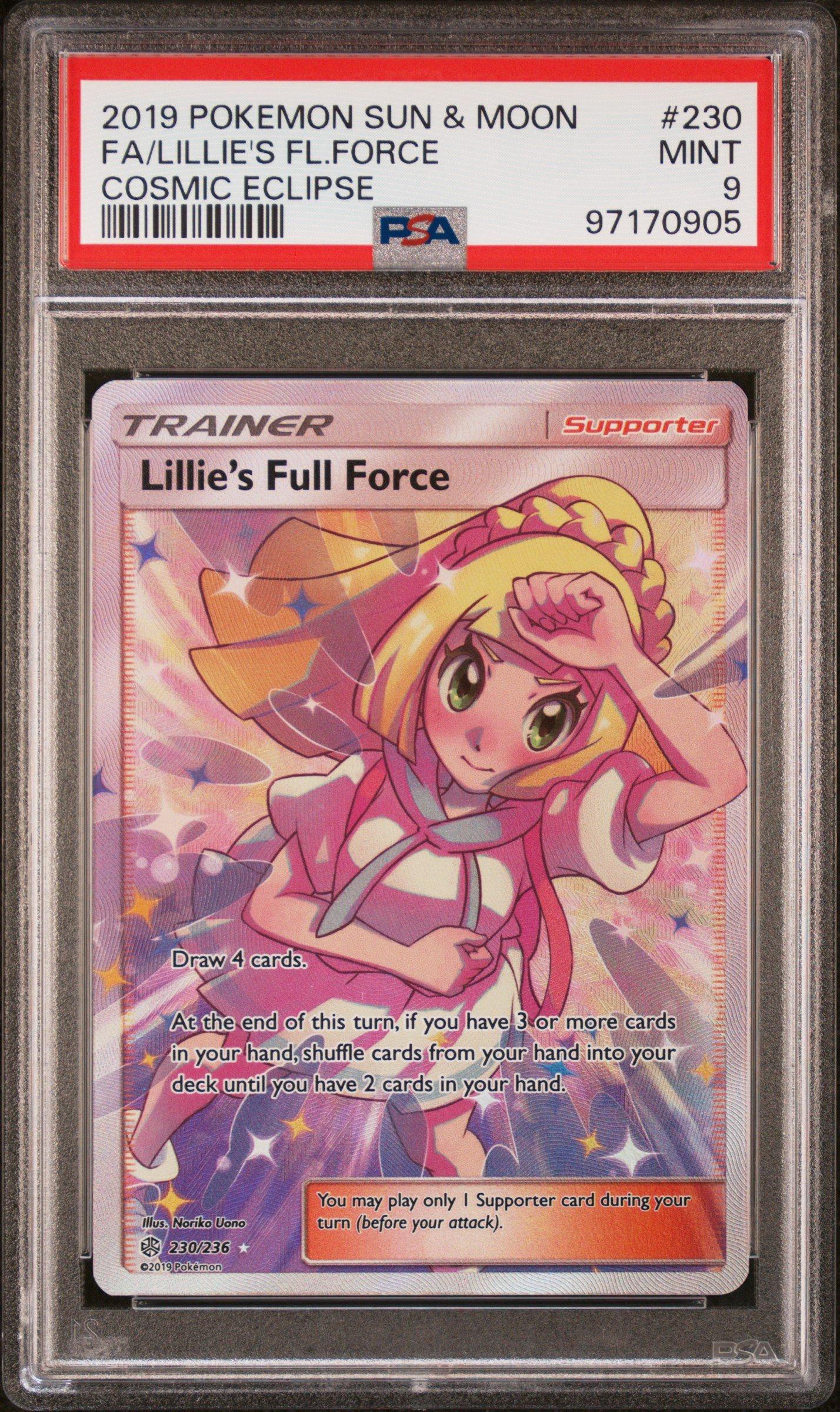 2019 Pokemon Sun & Moon Cosmic Eclipse 230 Full Art/lillie's Full