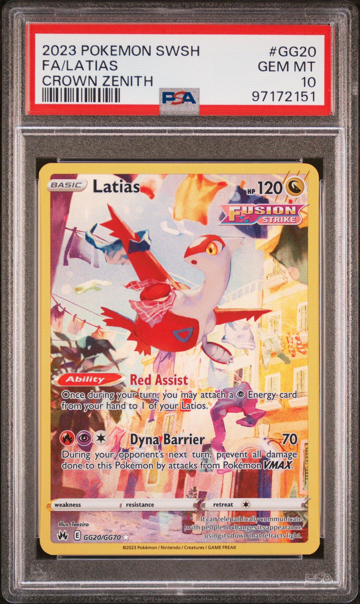 2023 Pokemon Sword And Shield Crown Zenith Gg20 Full Art/latias