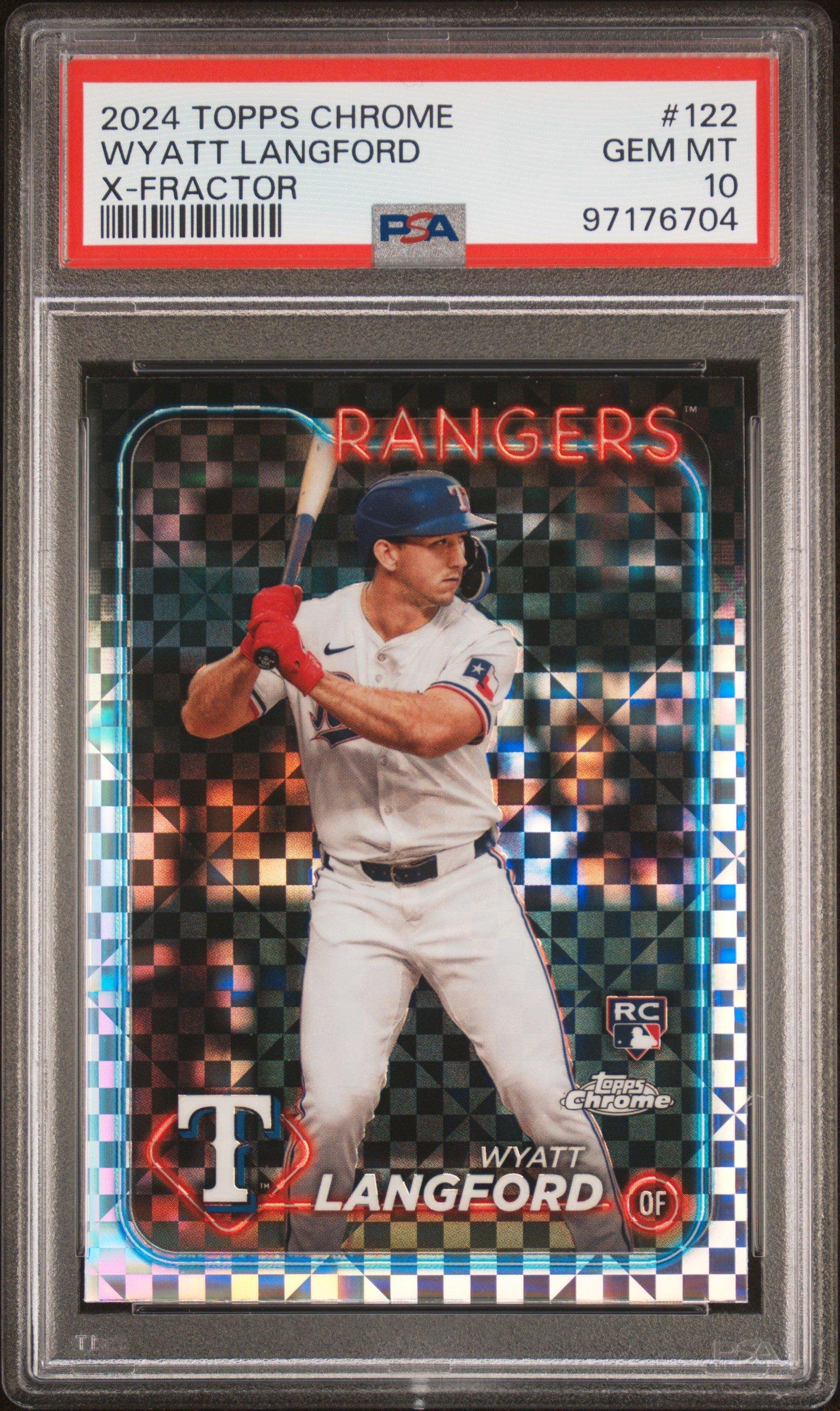 2024 Topps Chrome 122 Wyatt Langford X-fractor PSA 10