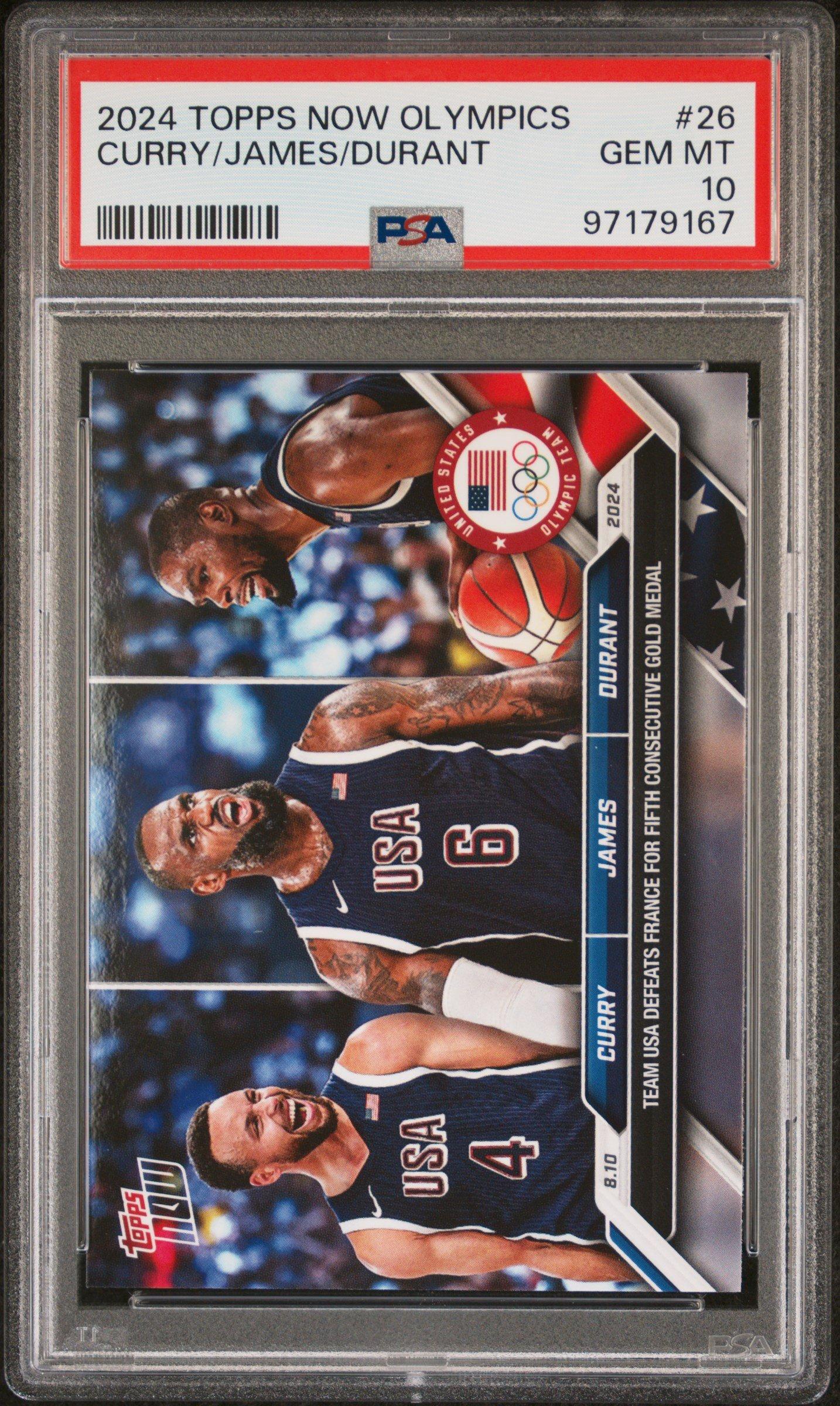 2024 Topps Now Olympic Games 26 Kevin Durant/lebron James/steph 