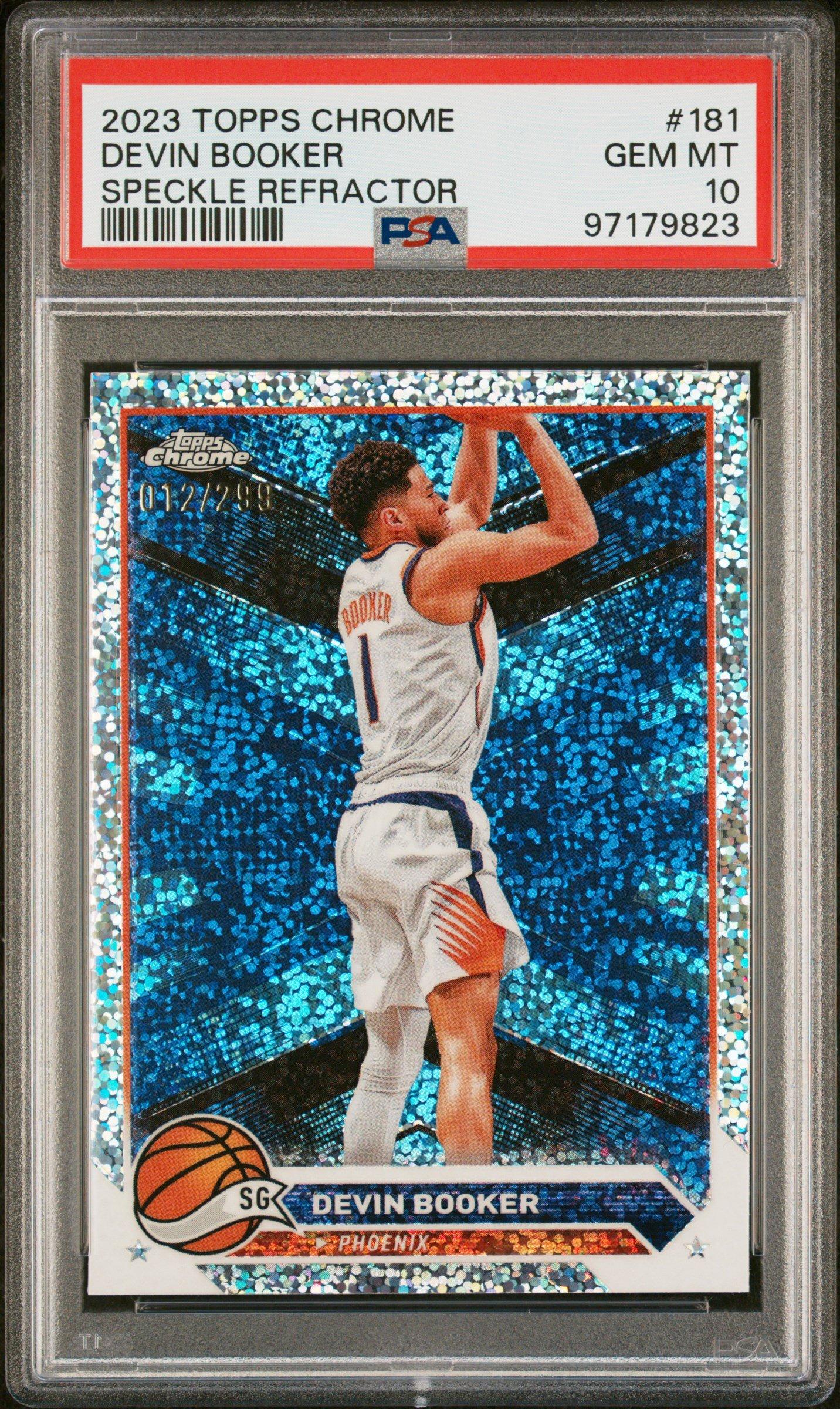 2023 Topps Chrome 181 Devin Booker Speckle Refractor PSA 10