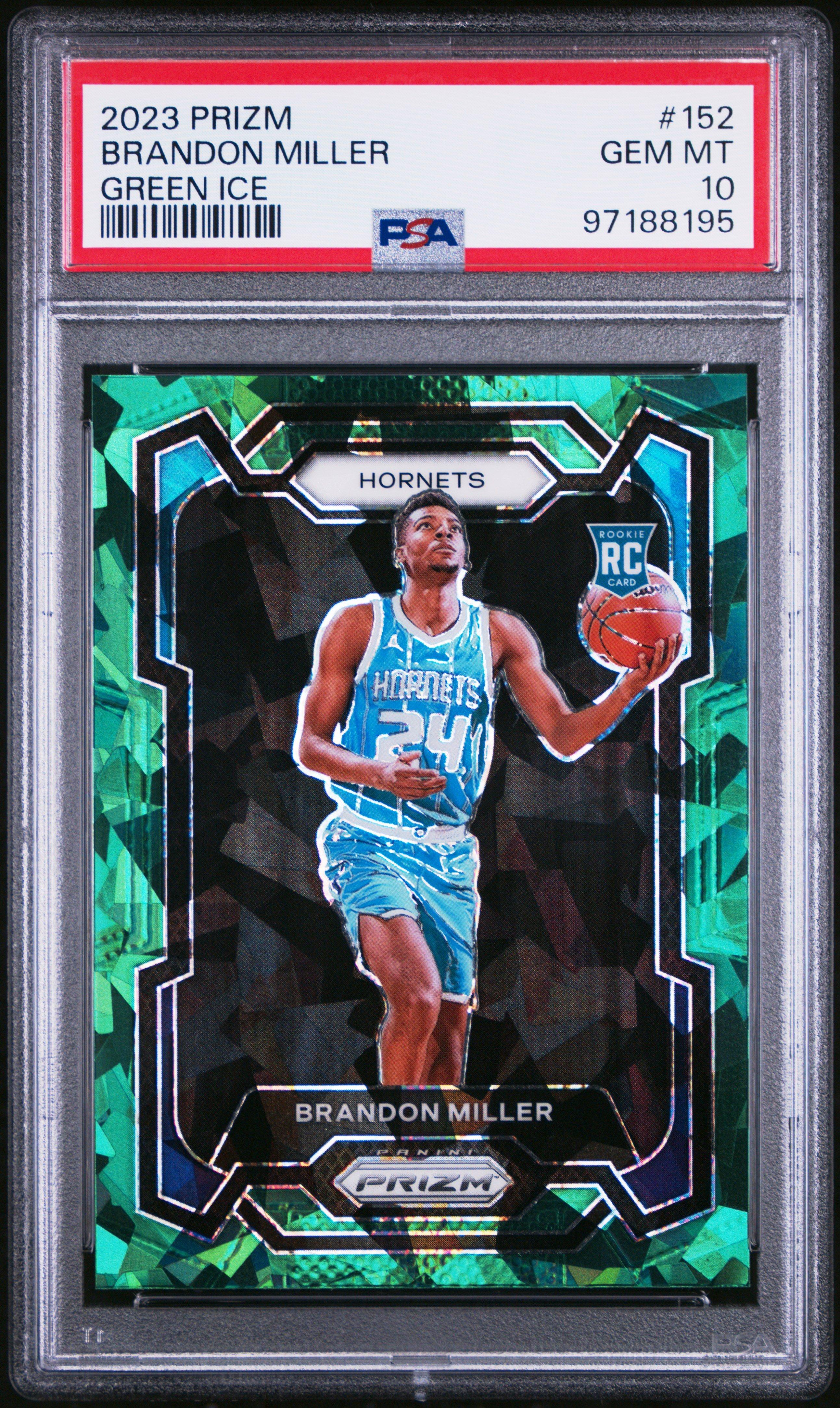2023 Panini Prizm 152 Brandon Miller Green Ice PSA 10