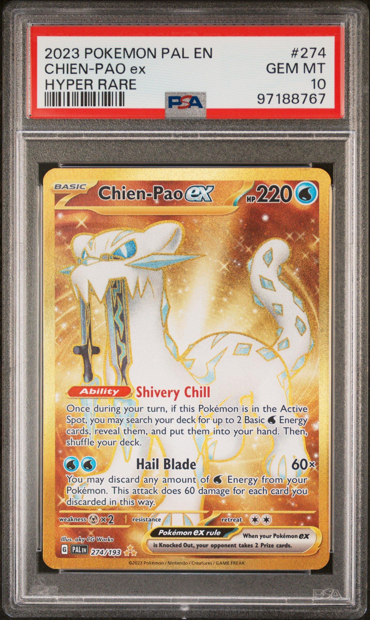 2023 Pokemon Pal En-paldea Evolved 274 Chien-pao Ex Hyper Rare PSA 10