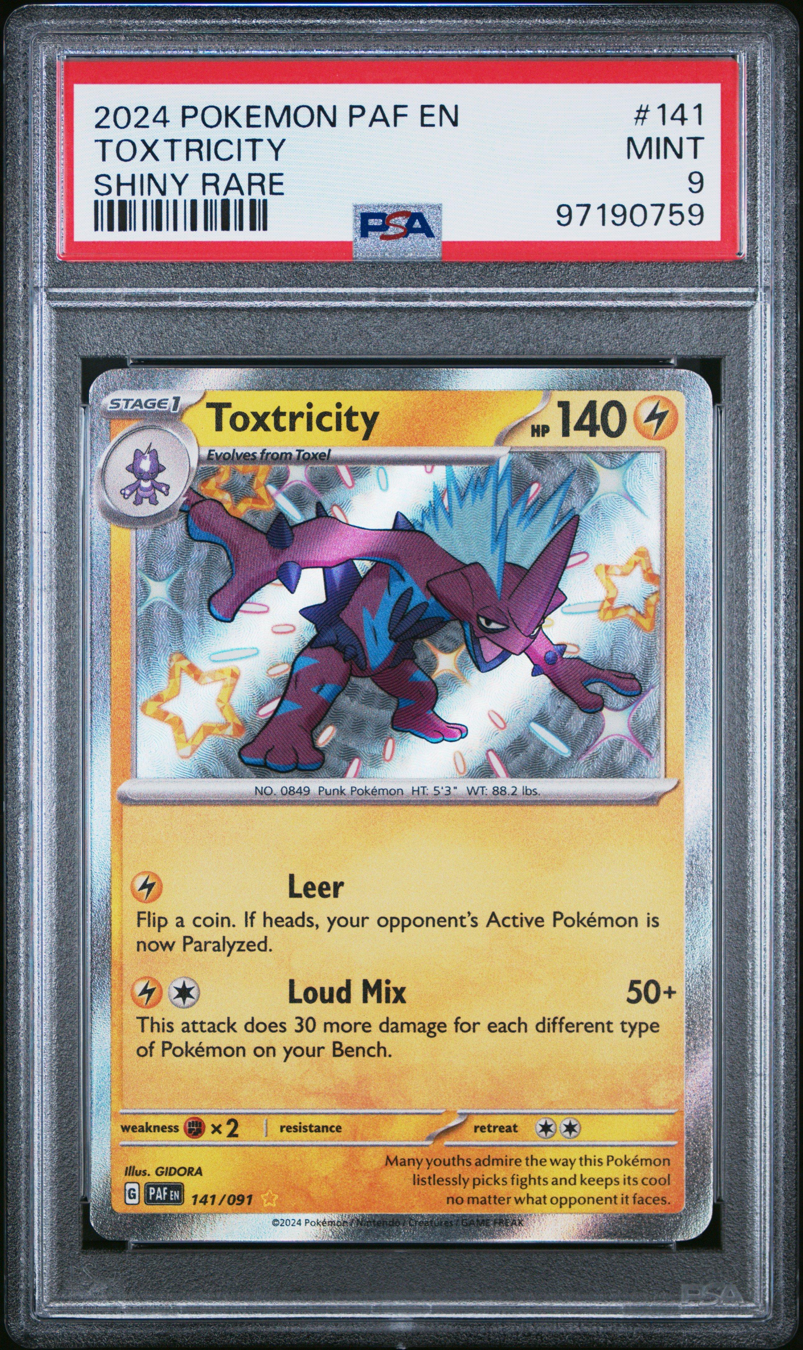 Toxtricity - Paldean Fates - (141)| Pokemon Card
