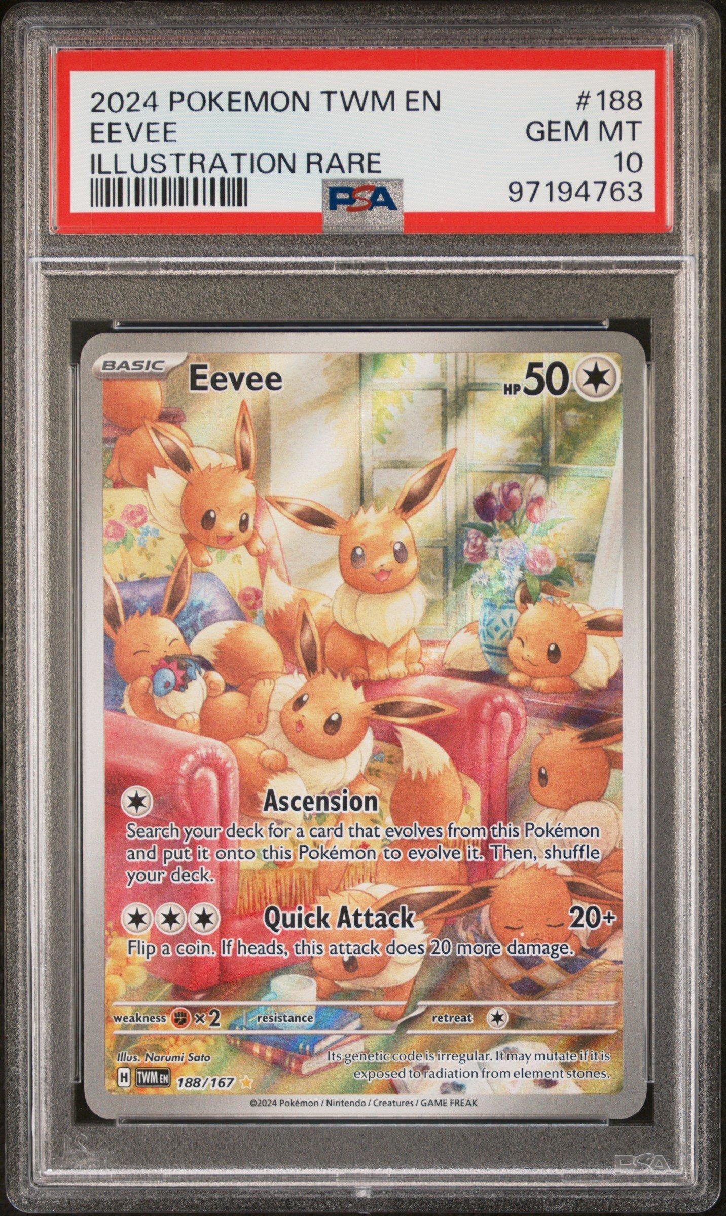 2024 Pokemon Twm En-twilight Masquerade 188 Eevee Illustration