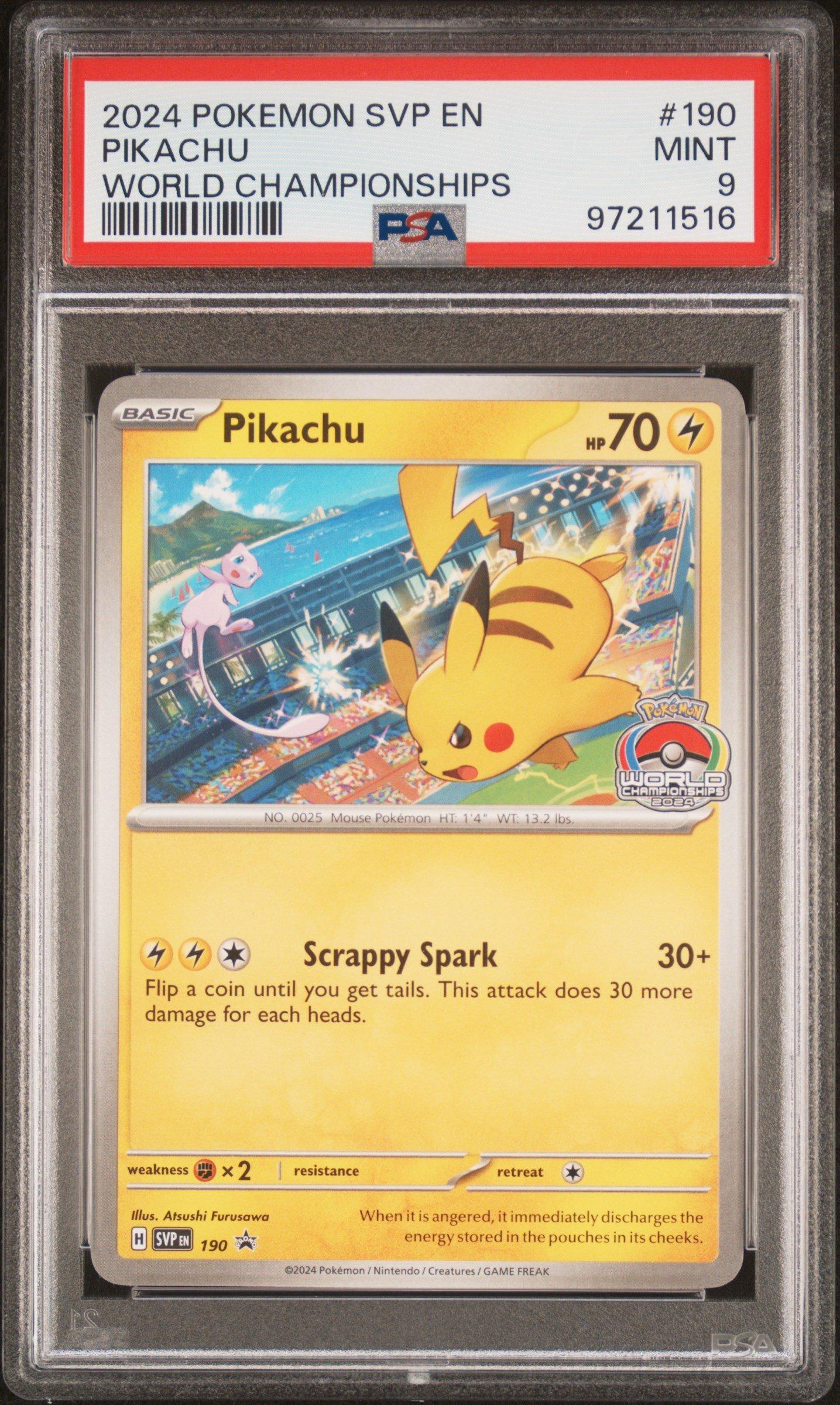 2024 Pokemon Svp En-sv Black Star Promo 190 Pikachu World