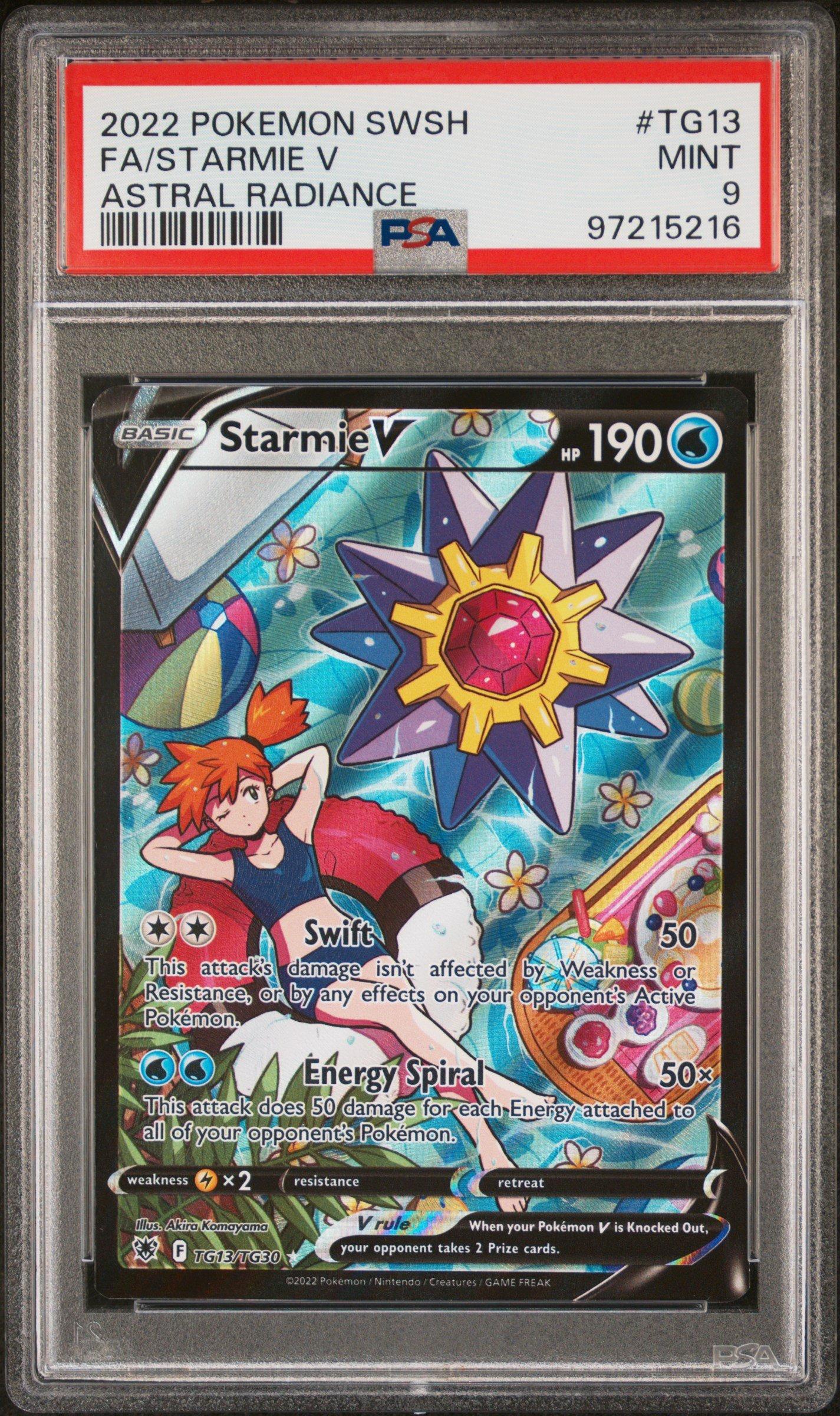 2022 Pokemon Sword & Shield Astral Radiance Tg13 Full Art/starmie