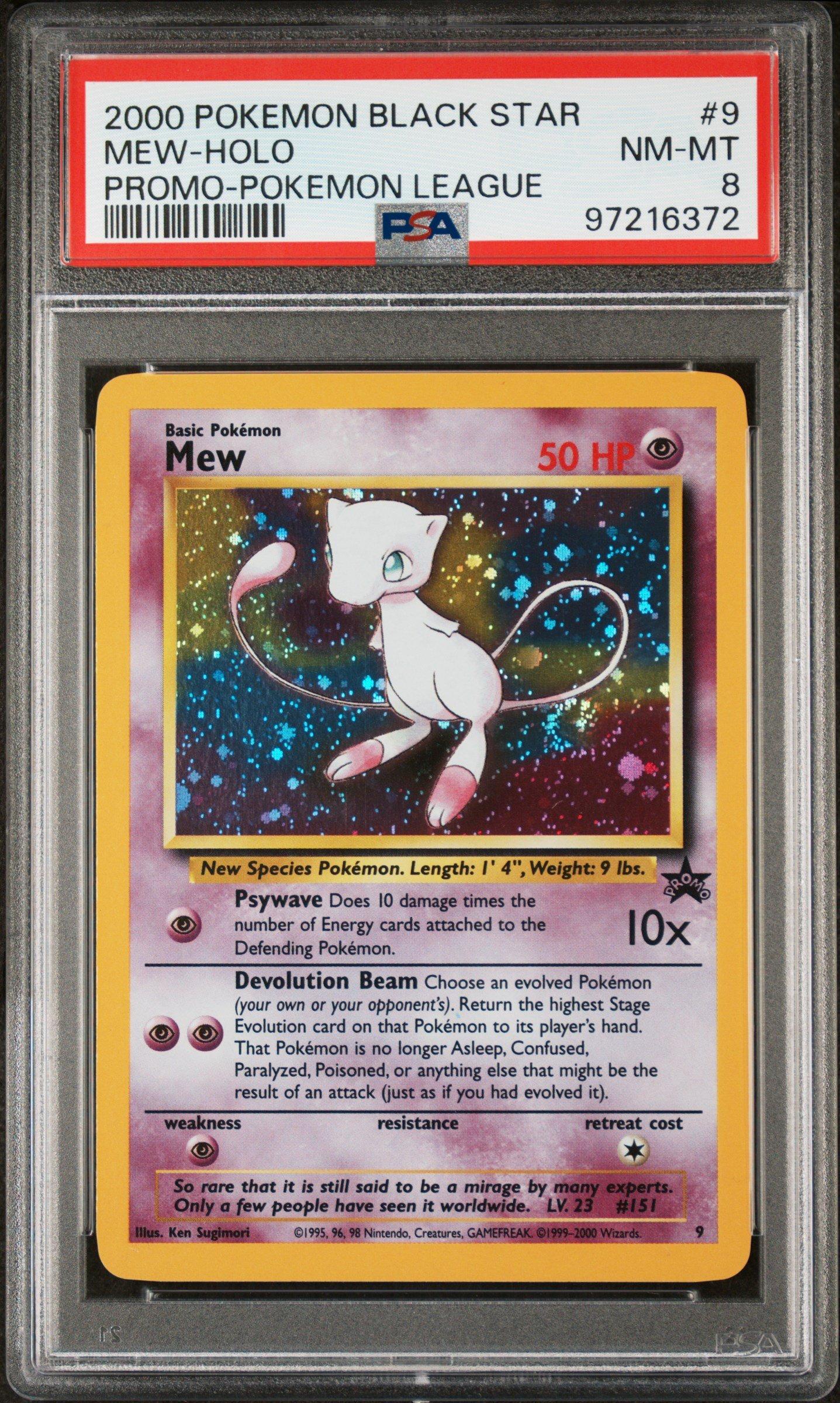 2000 Pokemon Promo Black Star 9 Mew-holo Pokemon League PSA 8 Graded Card |  GameStop