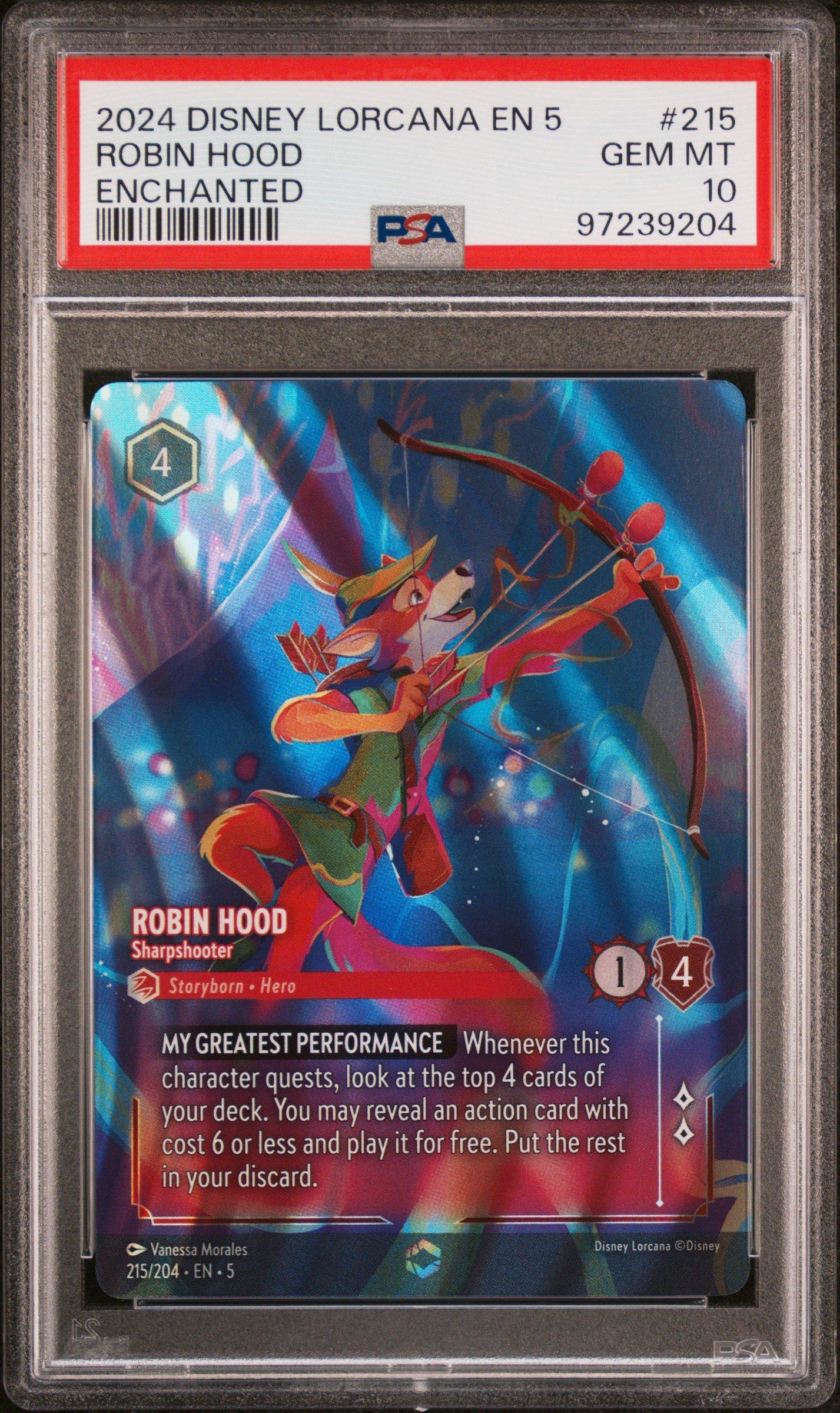 2024 Disney Lorcana En 5-shimmering Skies 215 Robin Hood