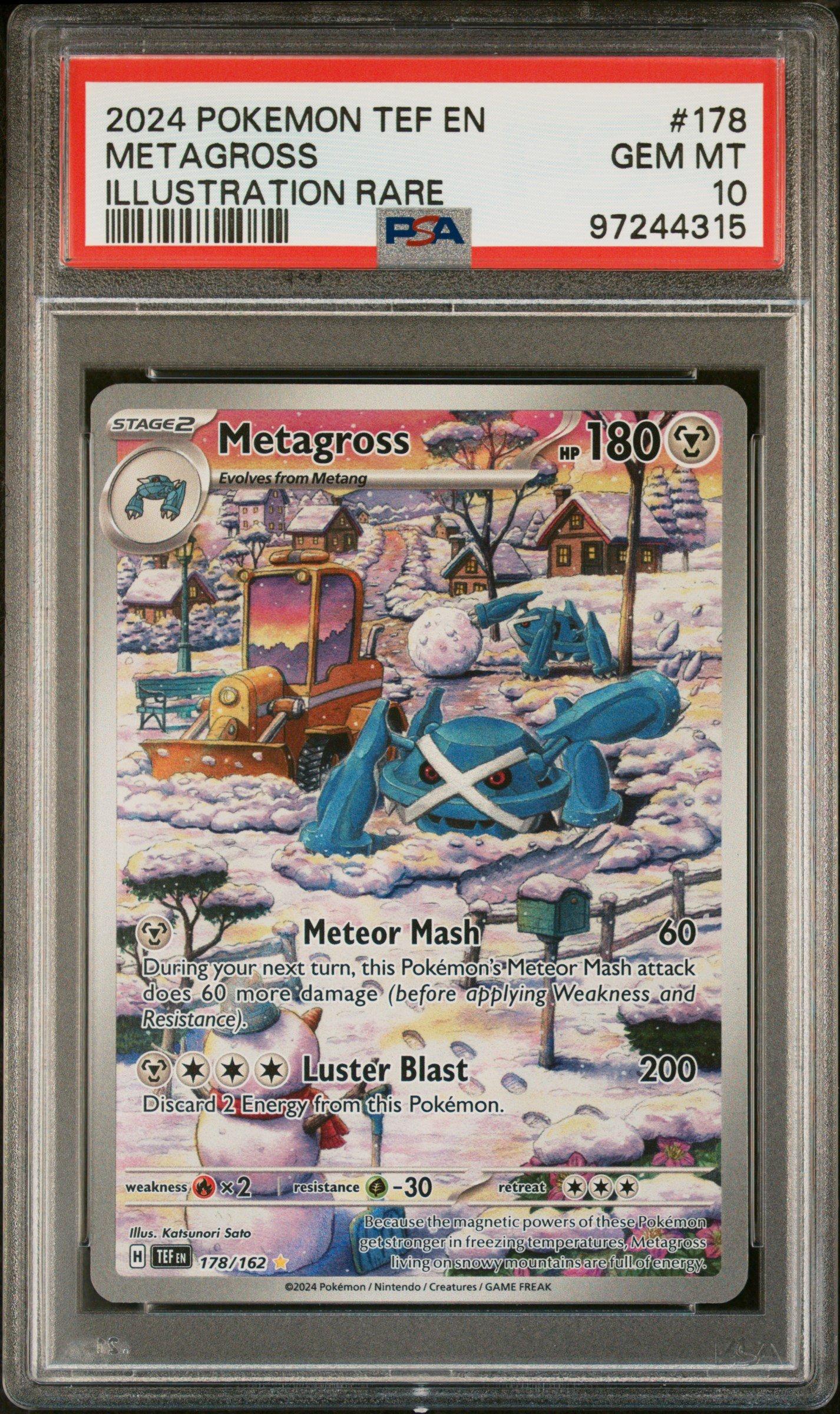 2024 Pokemon Tef En-temporal Forces 178 Metagross Illustration