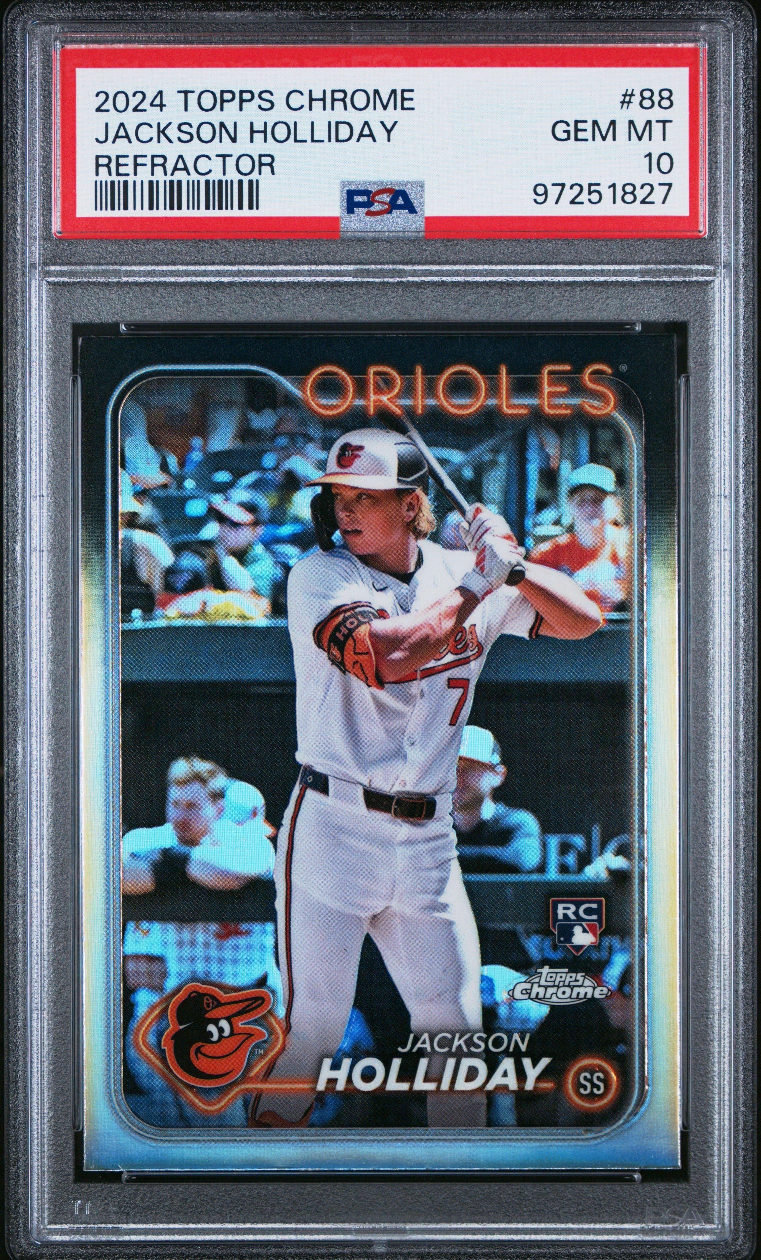 2024 Topps Chrome 88 Jackson Holliday Refractor PSA 10