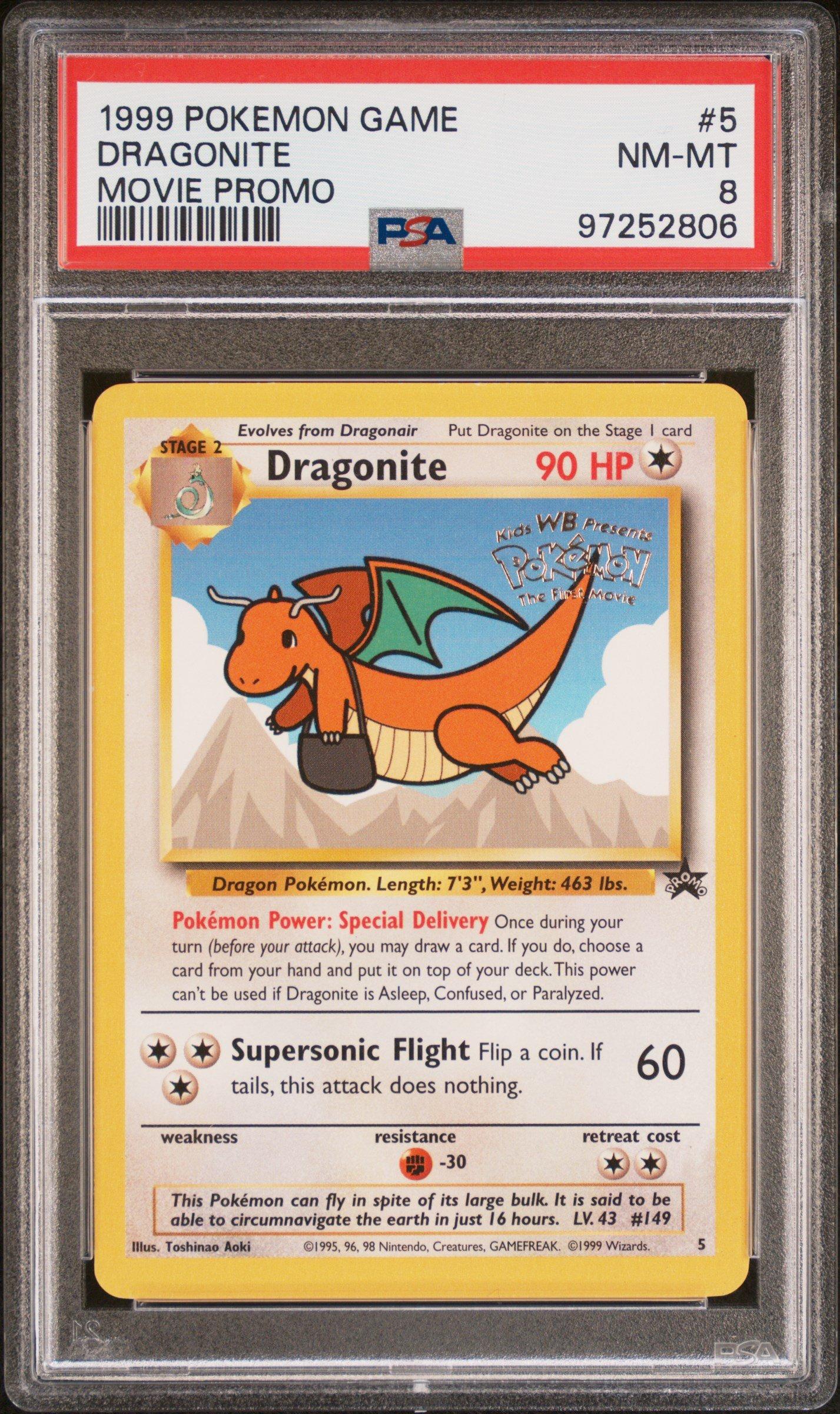 dragonite pokemon card movie 5 1999 WB Black Star Promo Rare WOTC Nintendo Pokmon NM Captured in a crystal First movie Dragonite : r/PokemonMisprints
