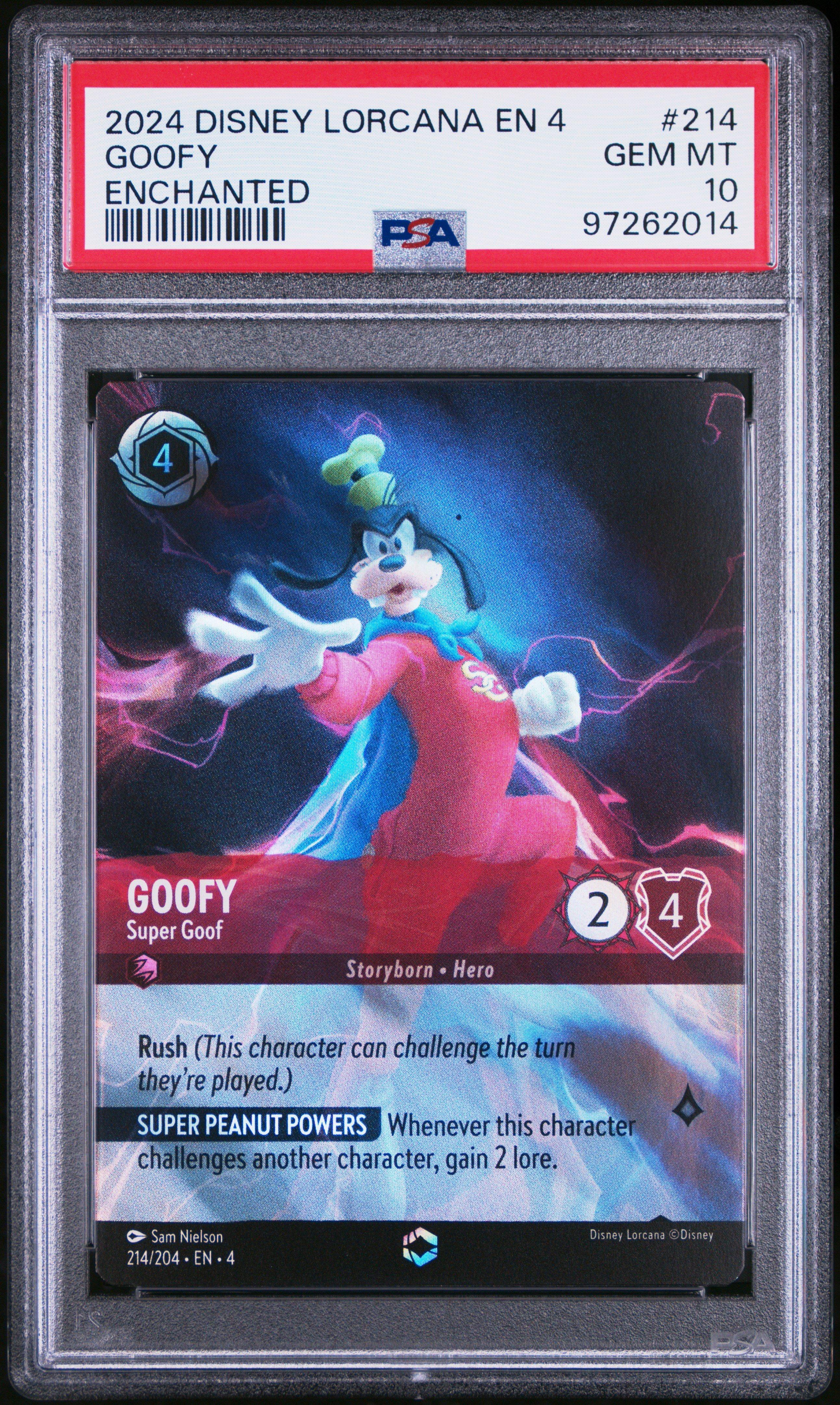 ロルカナ　グーフィー エンチャ Goofy - Super Goof - Enchanted 214/204 » Disney Lorcana Card