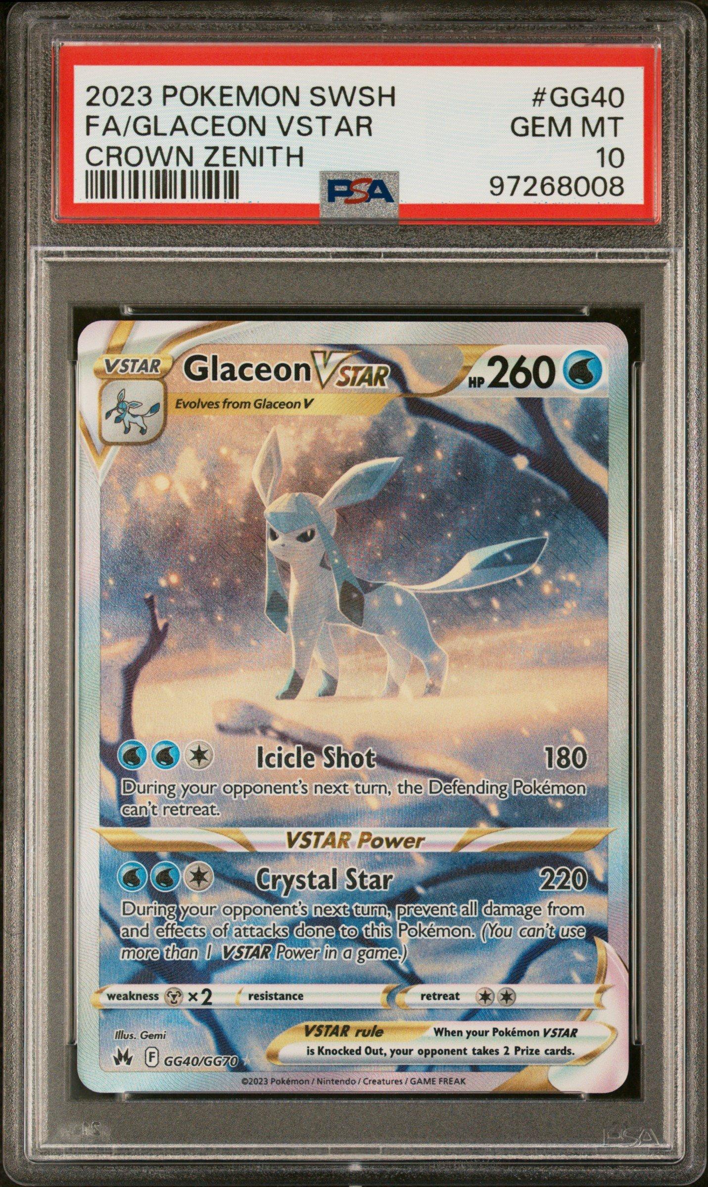 2023 Pokemon Sword And Shield Crown Zenith Gg40 Full Art/glaceon