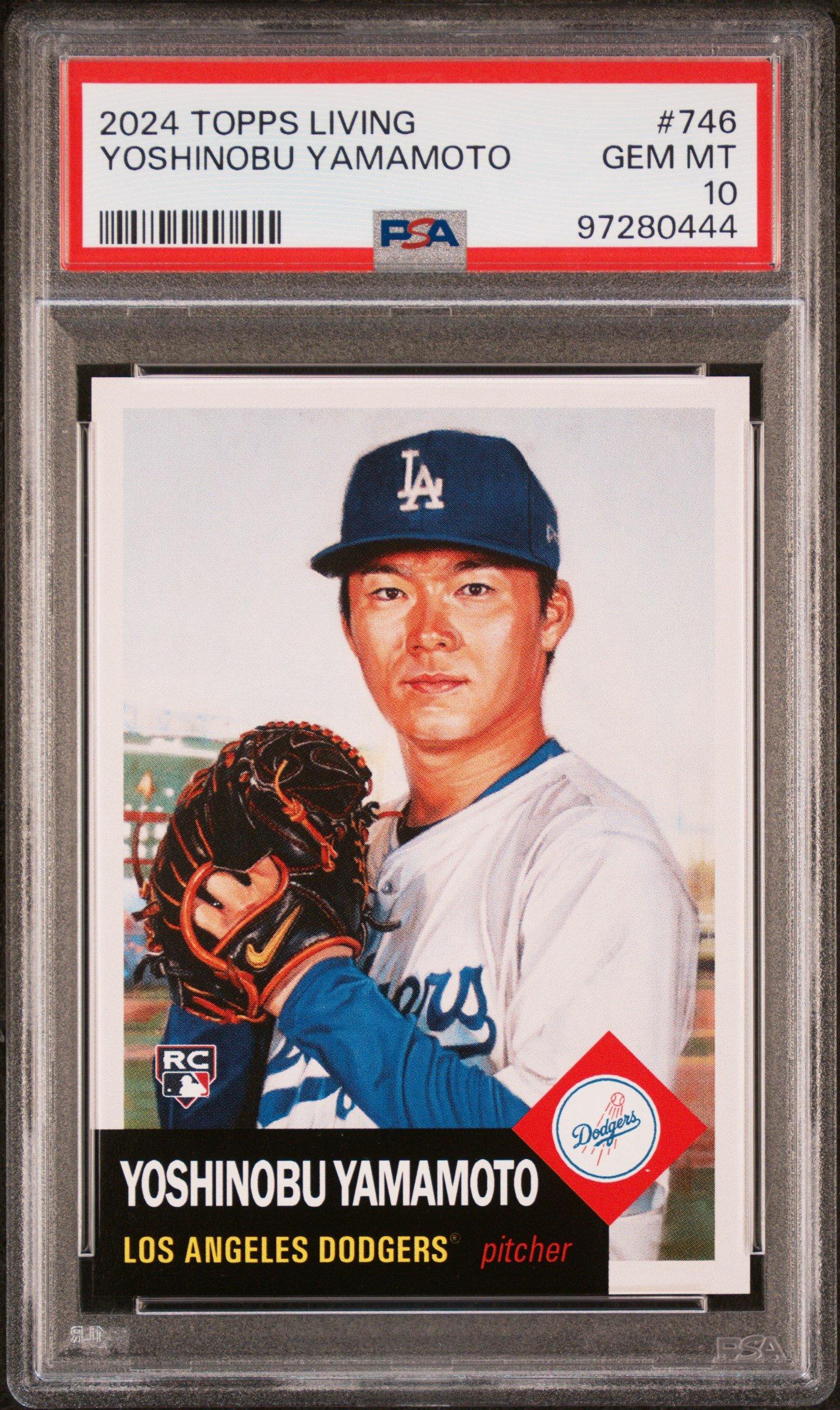 2024 Topps Living 746 Yoshinobu Yamamoto PSA 10 Graded Card | GameStop