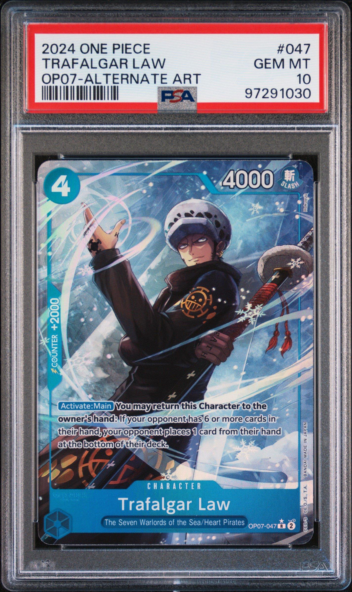 2024 One Piece 500 Years In The Future 047 Trafalgar Law Alternate Art PSA 10