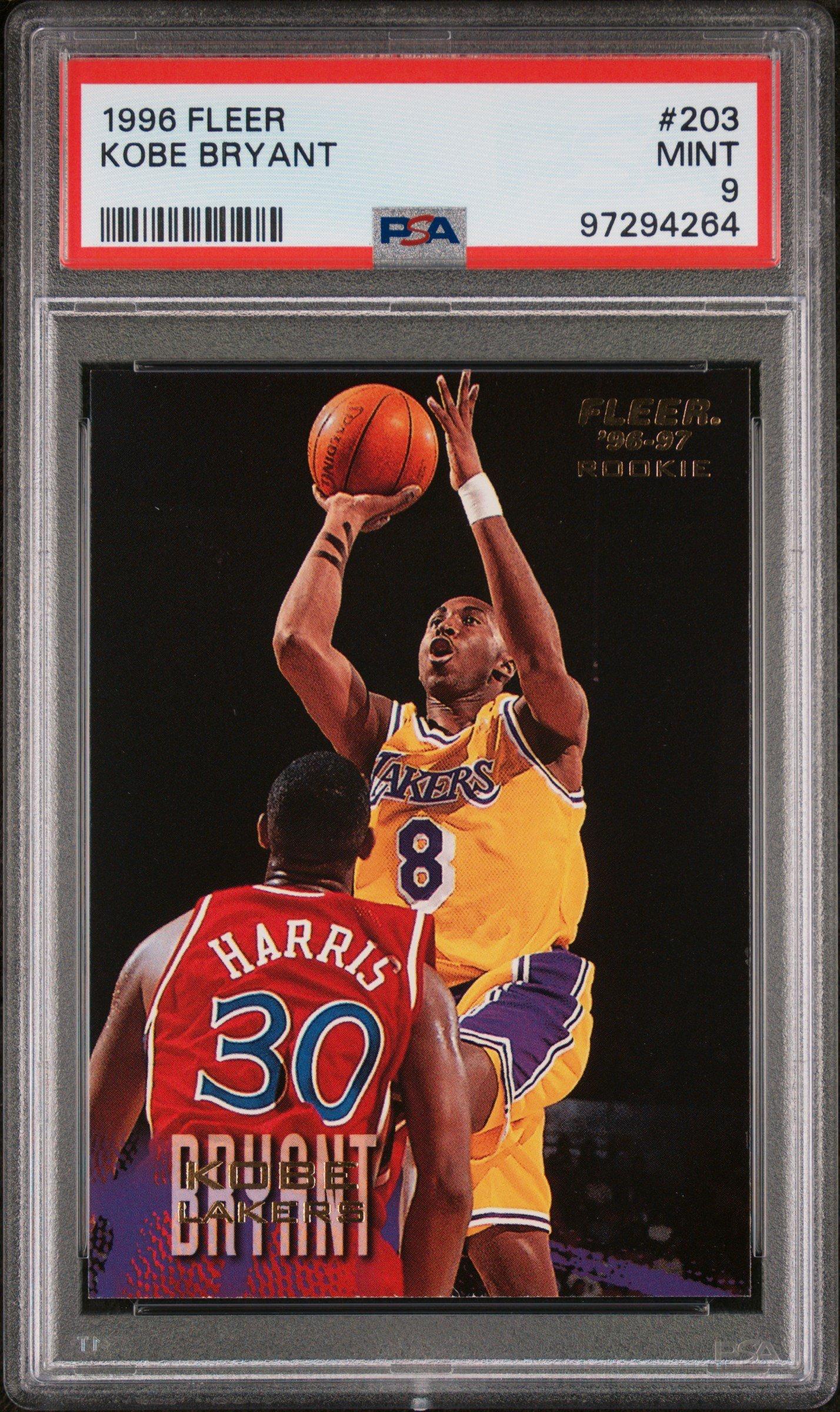 1996 Fleer 203 Kobe Bryant PSA 9