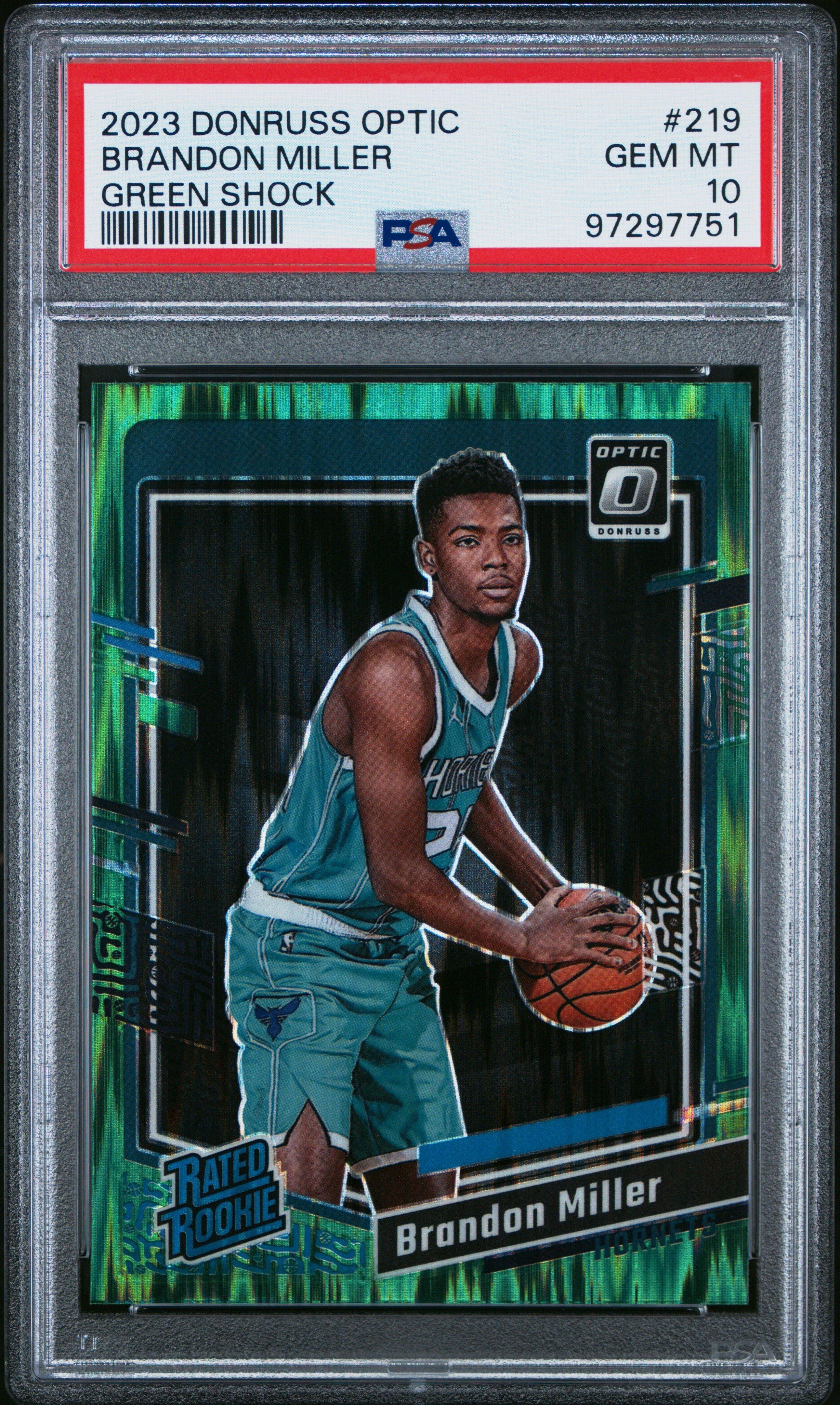 2023 Panini Donruss Optic 219 Brandon Miller Shock PSA 10