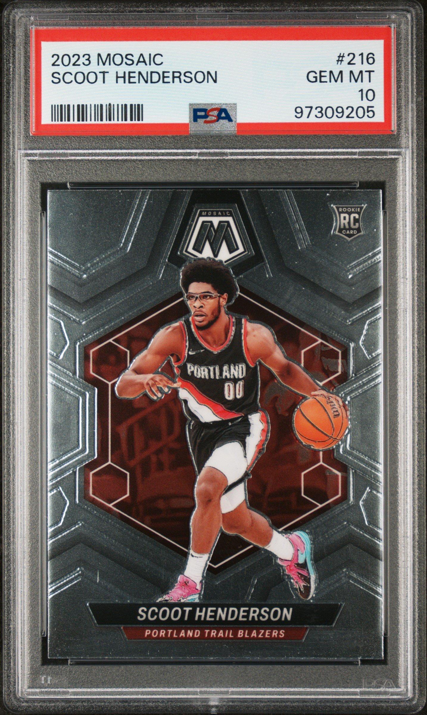 2023 Panini Mosaic 216 Scoot Henderson PSA 10