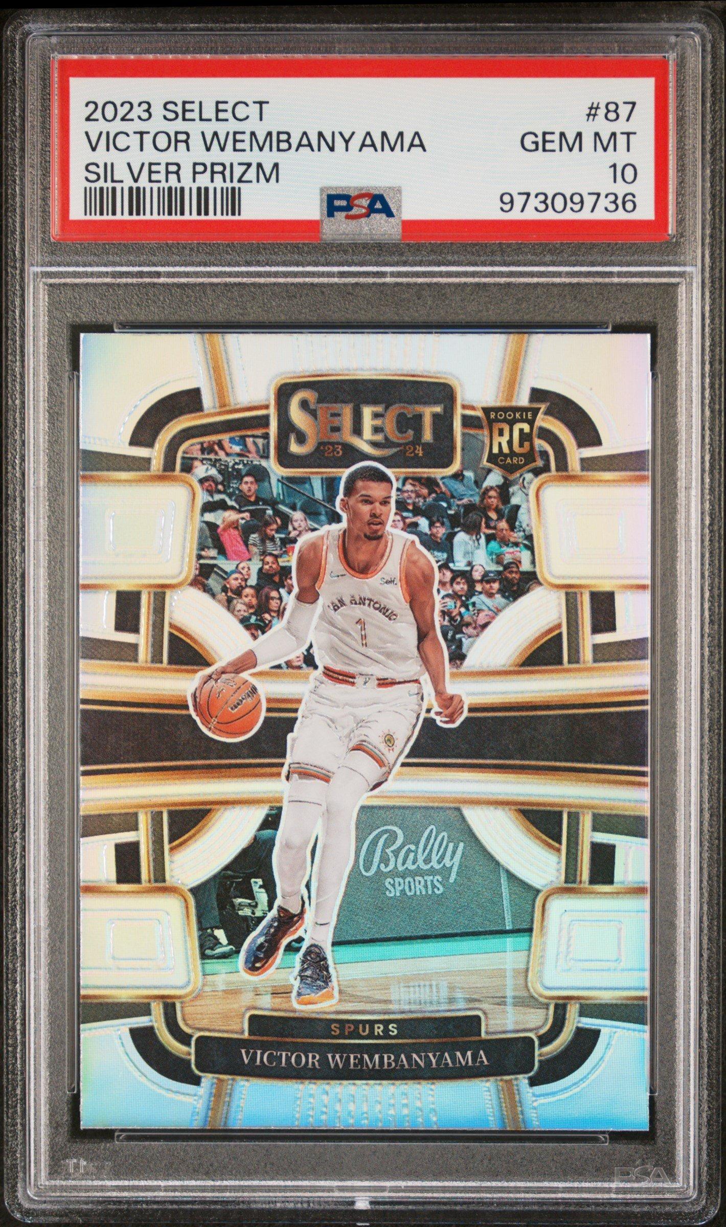2023 Panini Select 87 Victor Wembanyama Silver Prizm PSA 10 Graded 