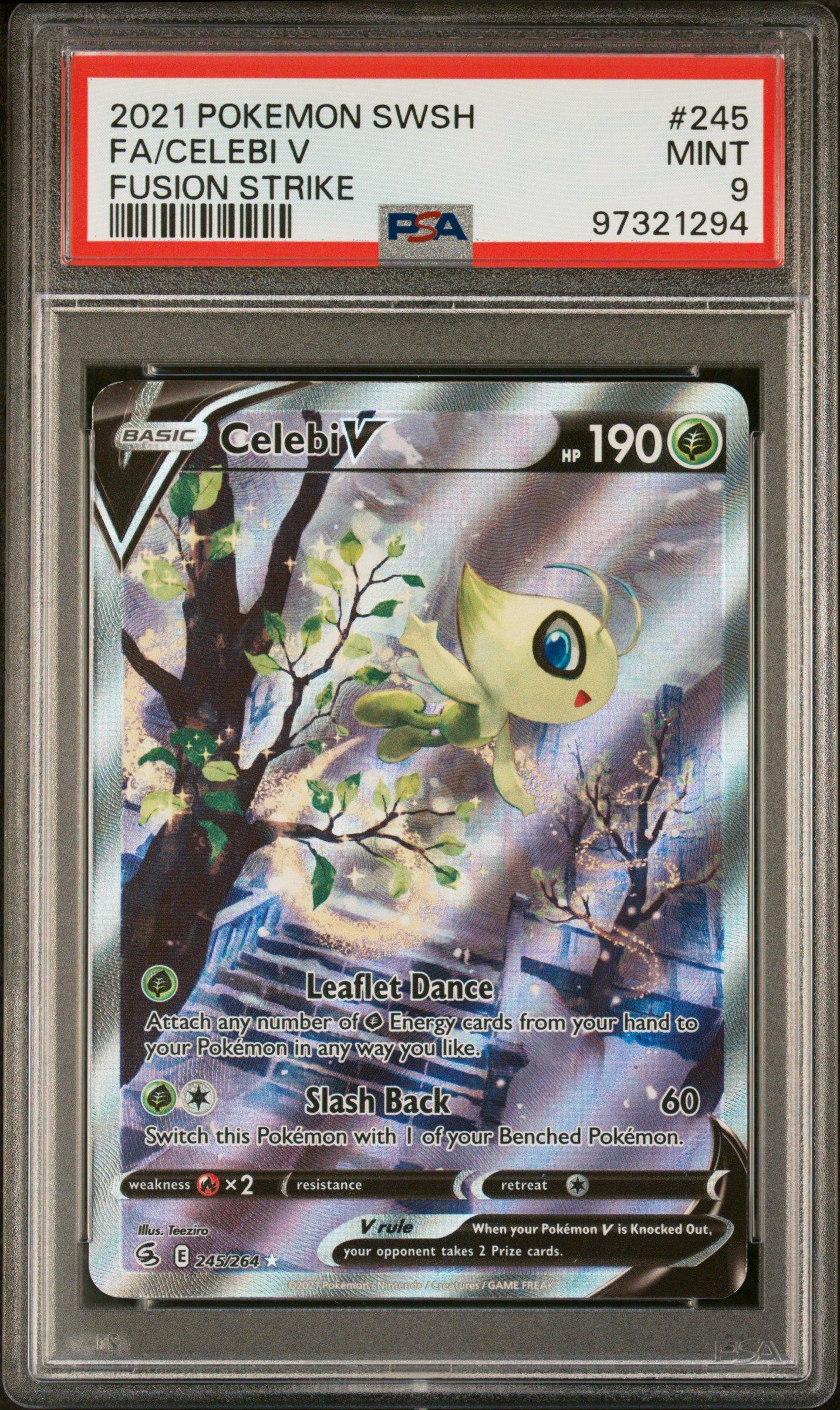 2021 Pokemon Sword & Shield Fusion Strike 245 Full Art/celebi V
