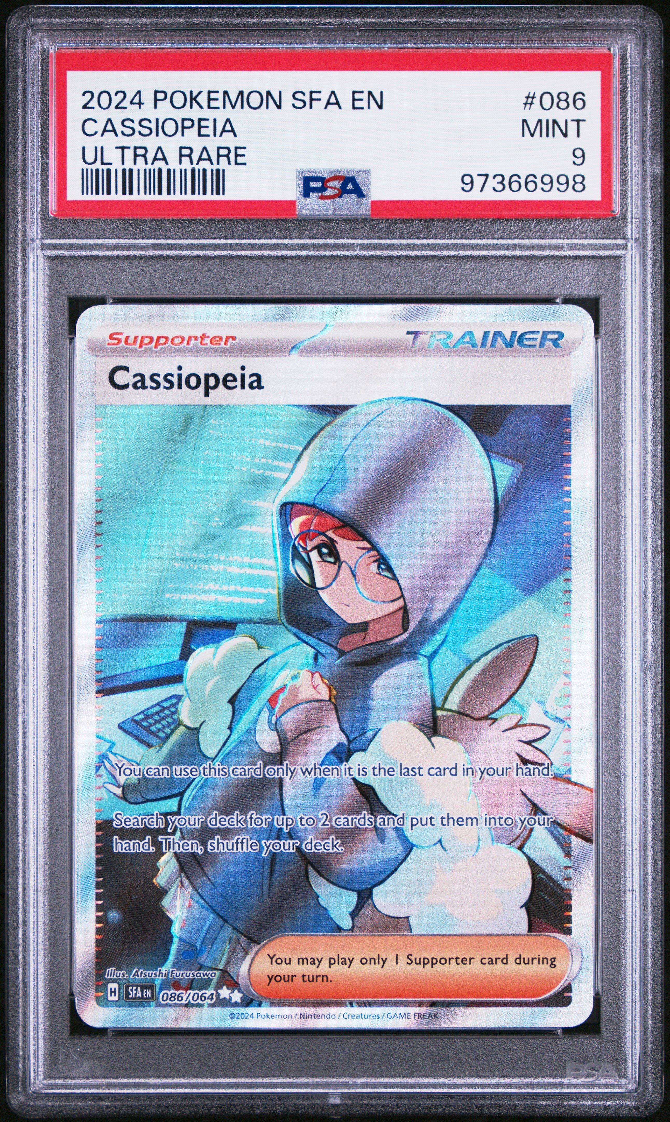 2024 Pokemon Sfa En-shrouded Fable 086 Cassiopeia Ultra Rare PSA 9