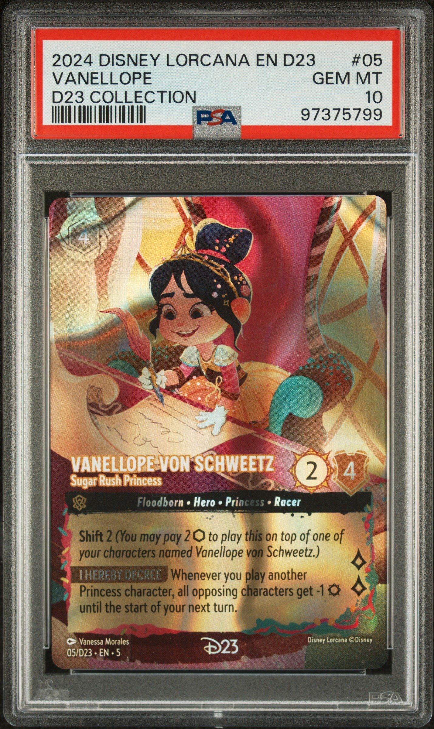2024 Disney Lorcana En D23-d23 Expo Promo 05 Vanellope Von Schweetz - Sugar  Rush Princess D23 Collection PSA 10 Graded Card | GameStop